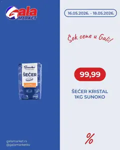 Gala MARKET katalog Šok cene - pregled Gala MARKET kataloga - važi od 16.06.2026