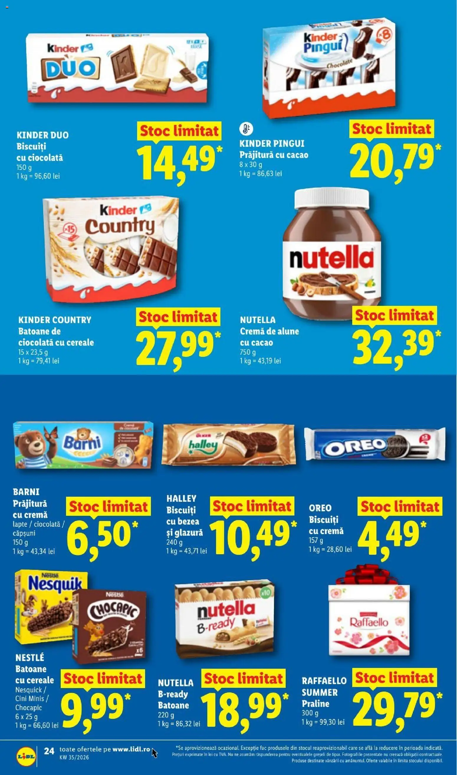 Noul catalog Lidl – valabil de la 24.08.2026 | Pagină: 24 | Produse: Prăjitură, Praline, Cremă, Căpșuni