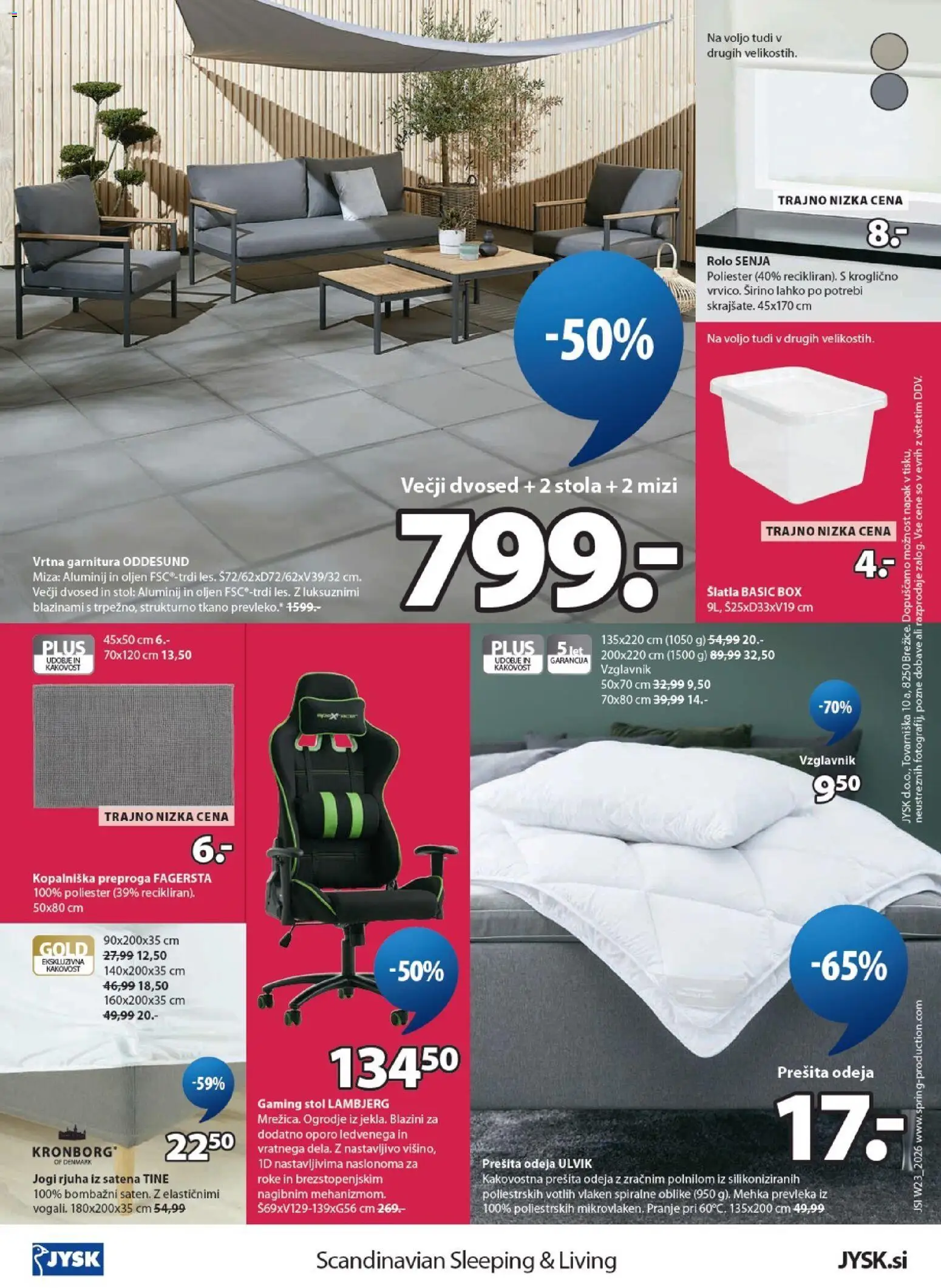 Novi JYSK katalog ponudbe – veljaven od 03.06.2026 | Stran: 24 | Izdelki: Vrtna garnitura, Dvosed, Vzglavnik, Rjuha