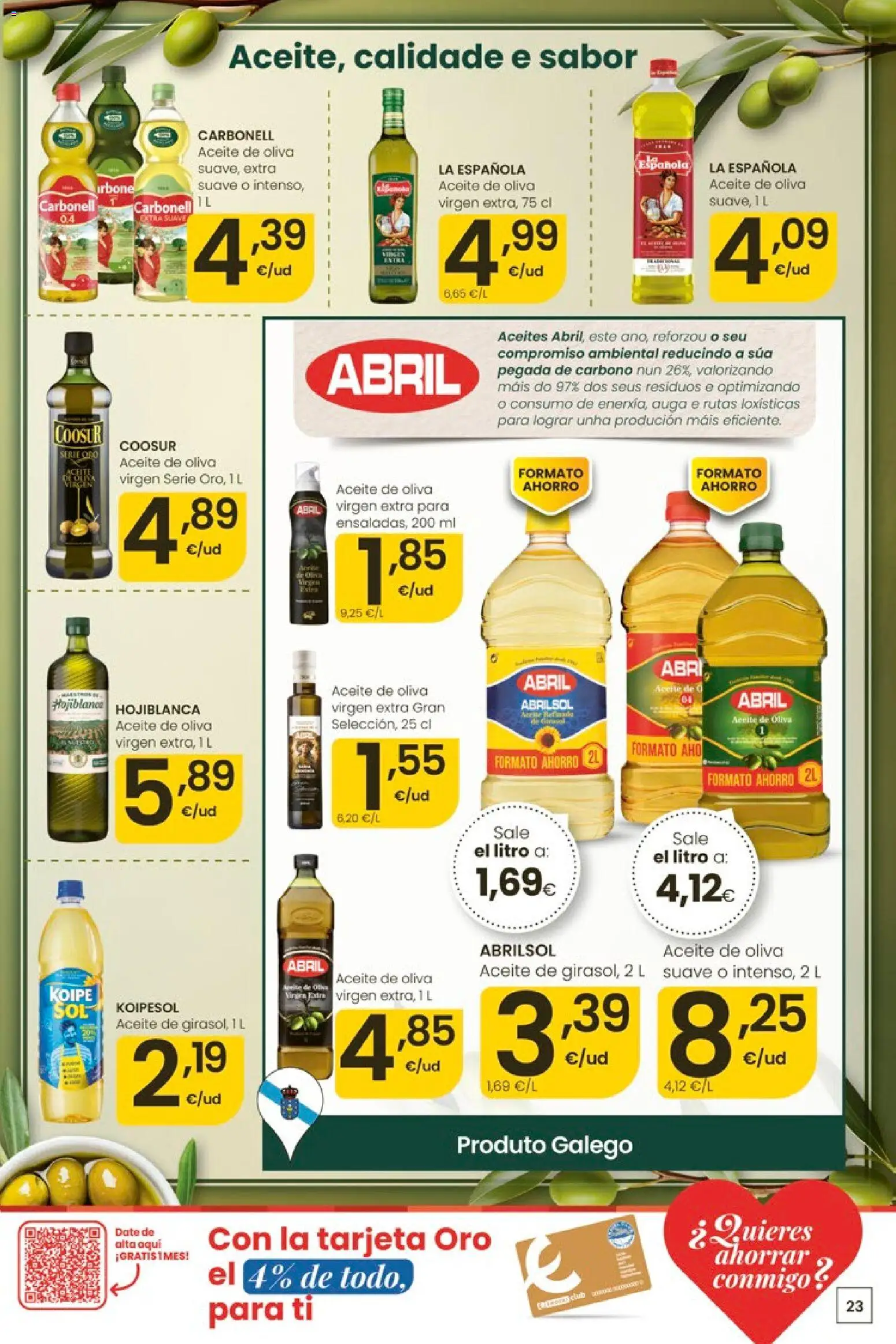 Eroski Quieres ahorrar conmigo │ válido desde el 14.05.2026 | Página: 23 | Productos: Aceite, Aceite de oliva