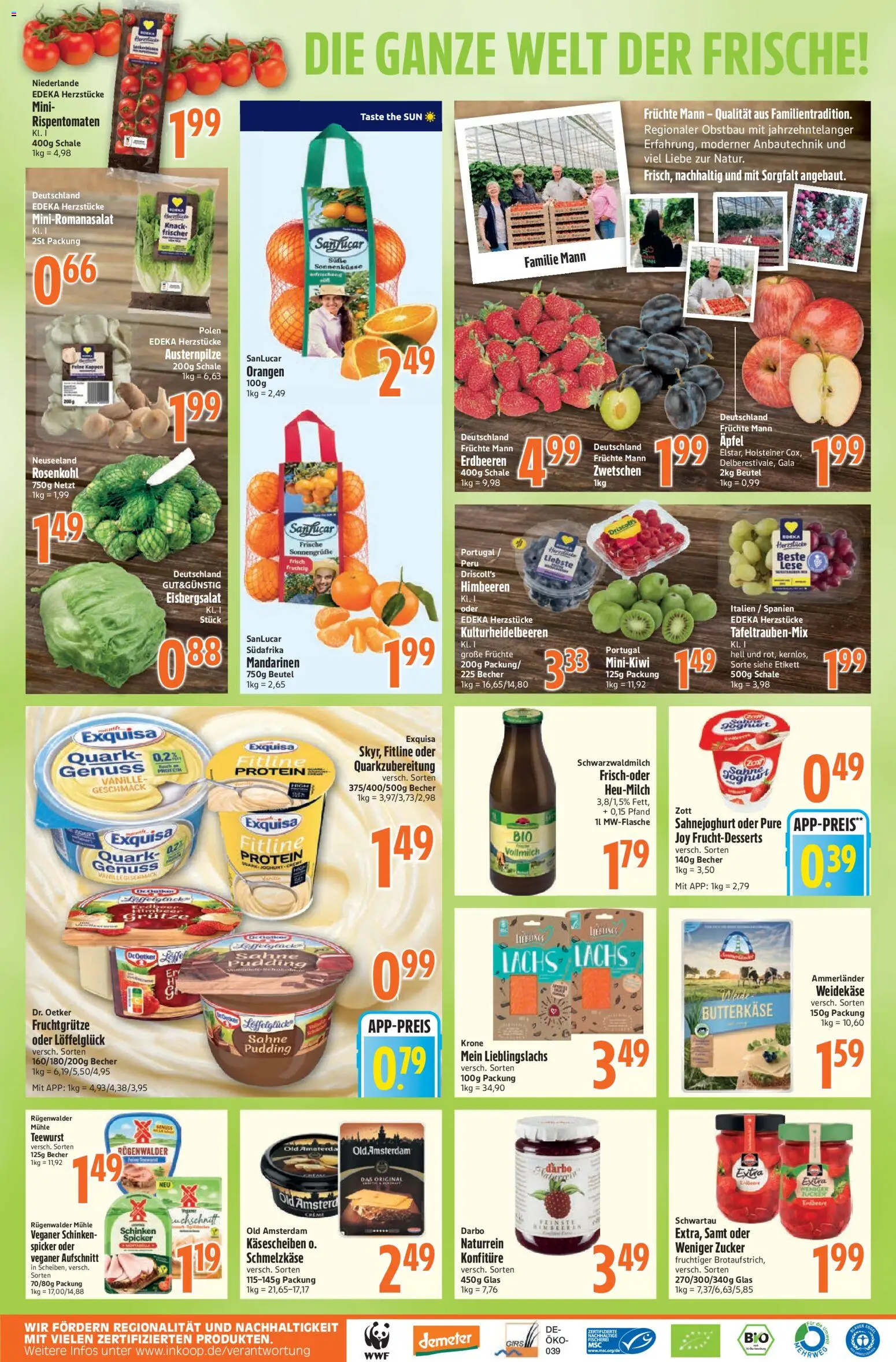 Inkoop Prospekt – gültig ab 05.10.2026 | Seite: 2 | Produkte: Himbeeren, Mandarinen, Zucker, Erdbeeren