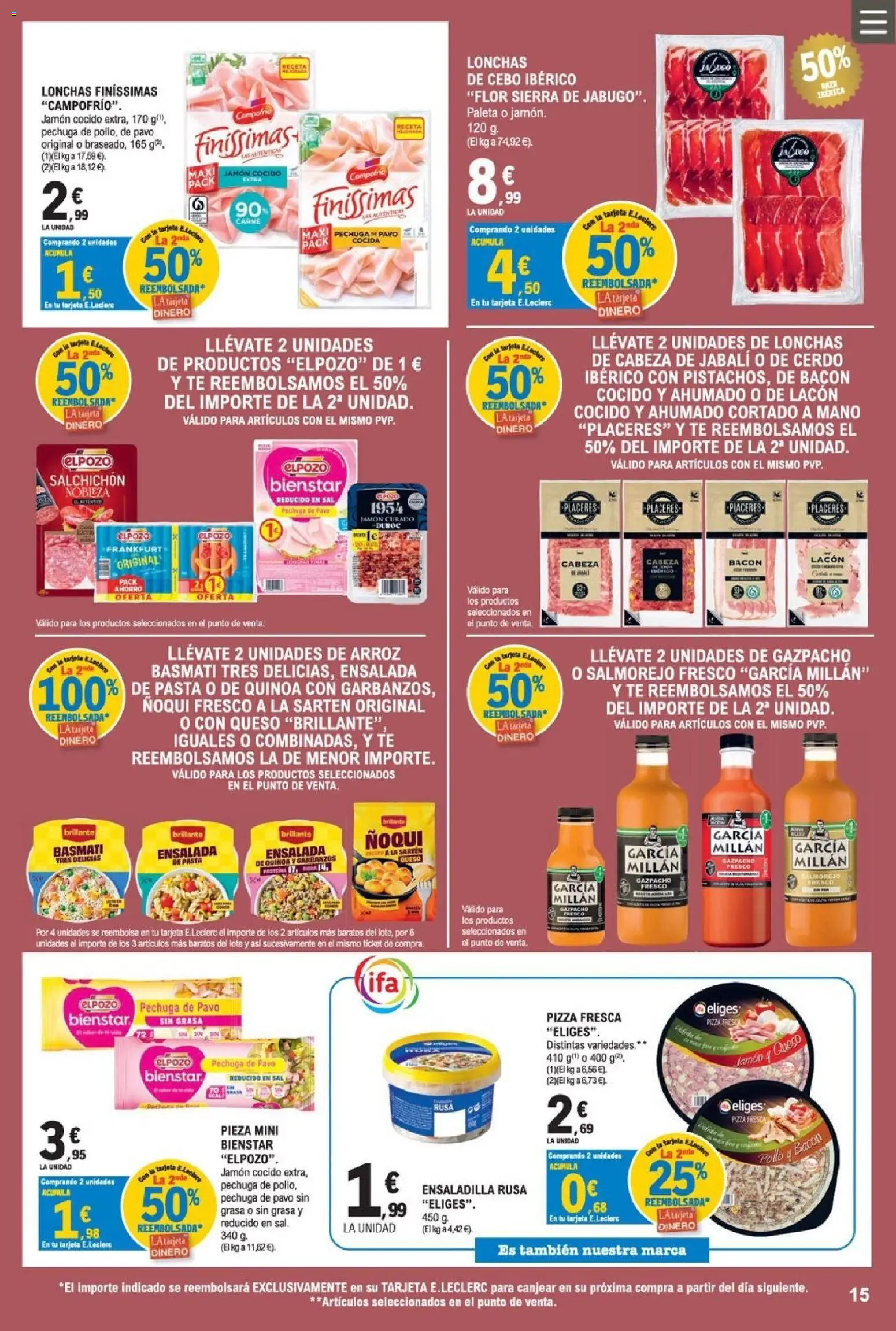 E.Leclerc Miranda de Ebro │ válido desde el 12/08/2026 | Página: 15 | Productos: Quinoa, Queso, Jamón cocido, Té