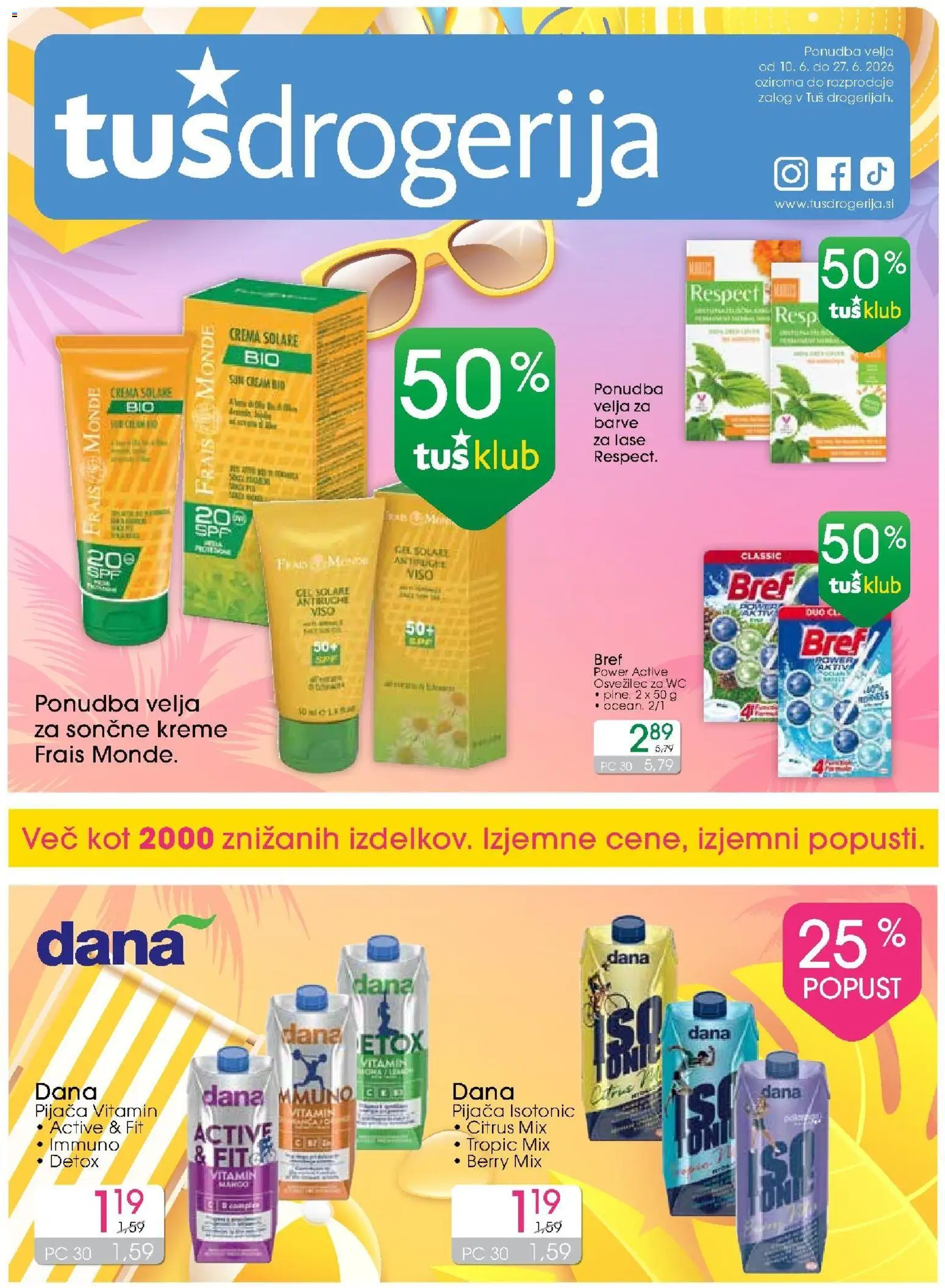 Novi Tuš drogerija katalog ponudbe – veljaven od 10.06.2026 | Stran: 1 | Izdelki: Deodorant