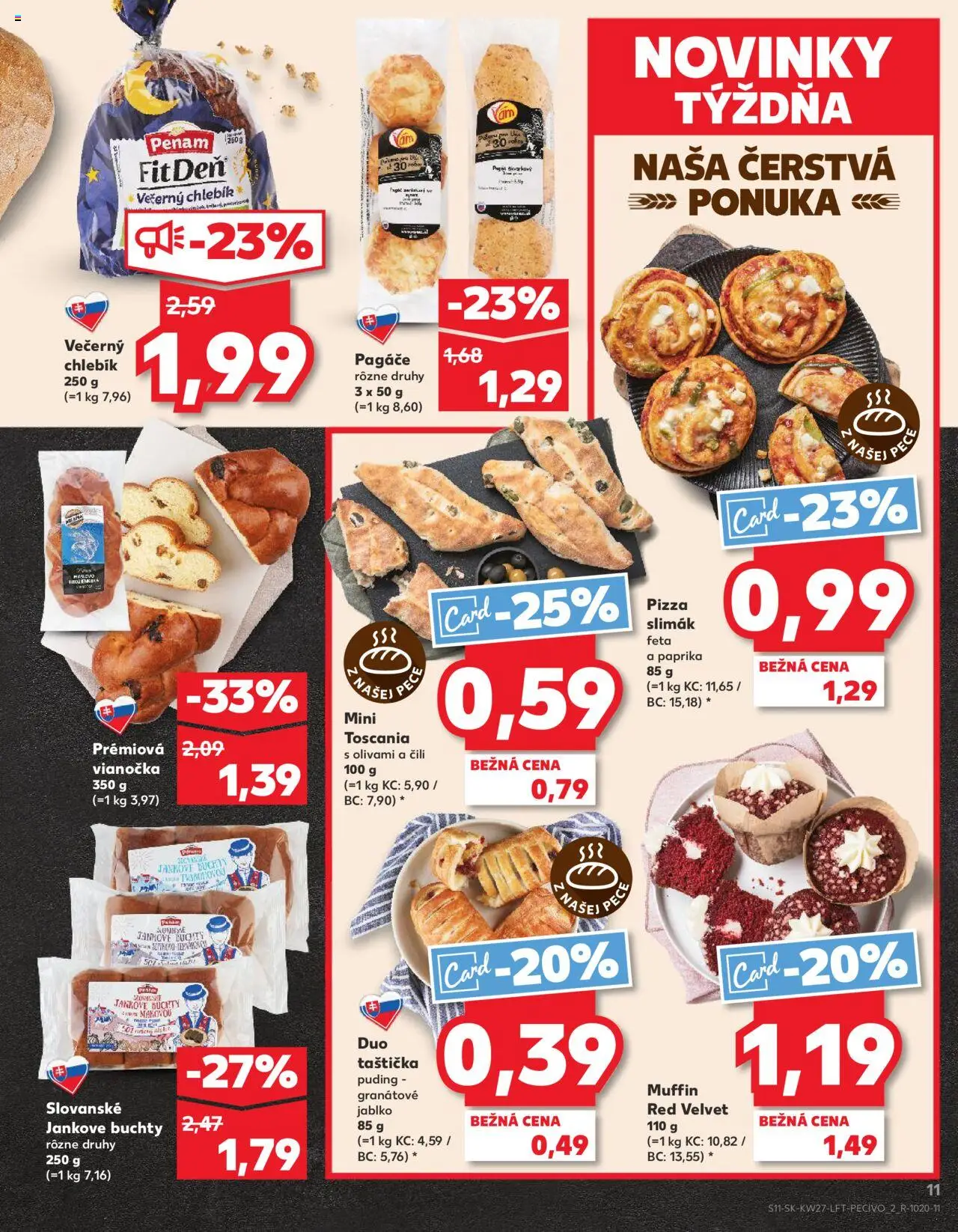 Nové Kaufland akcie – leták je platný od 03.07.2025 | Strana: 11 | Produkty: Paprika, Vianočka, Feta, Puding