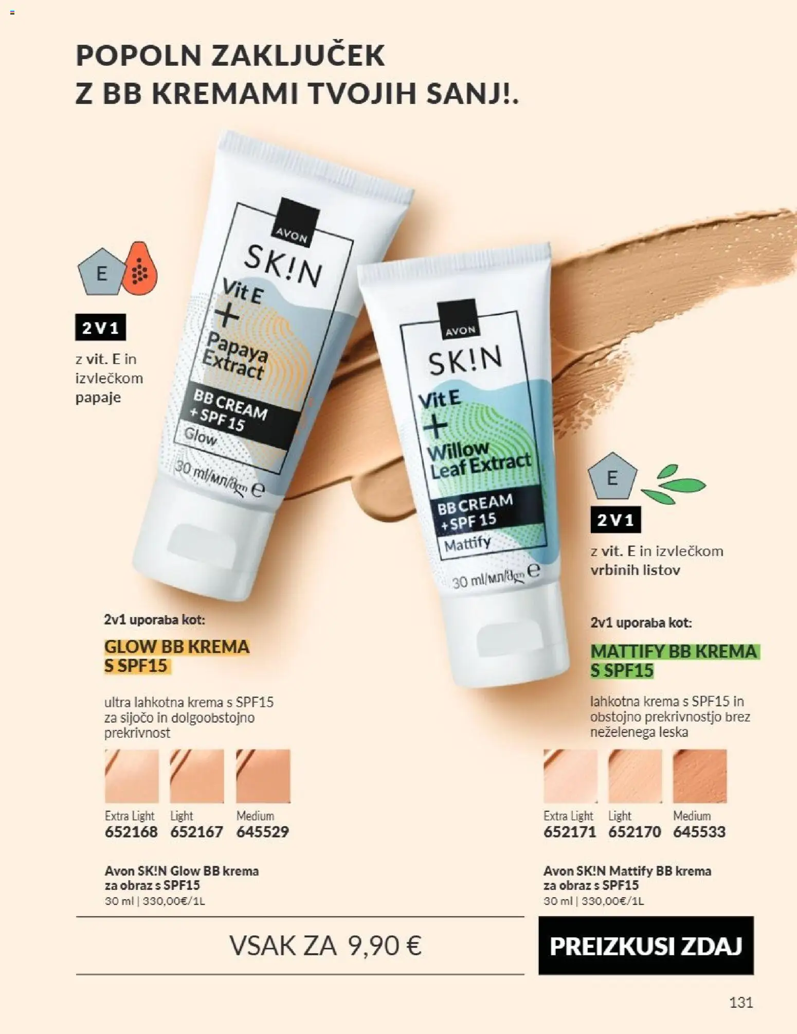 Novi Avon katalog ponudbe – veljaven od 01.09.2026 | Stran: 131 | Izdelki: Bb krema, Krema, Krema za obraz