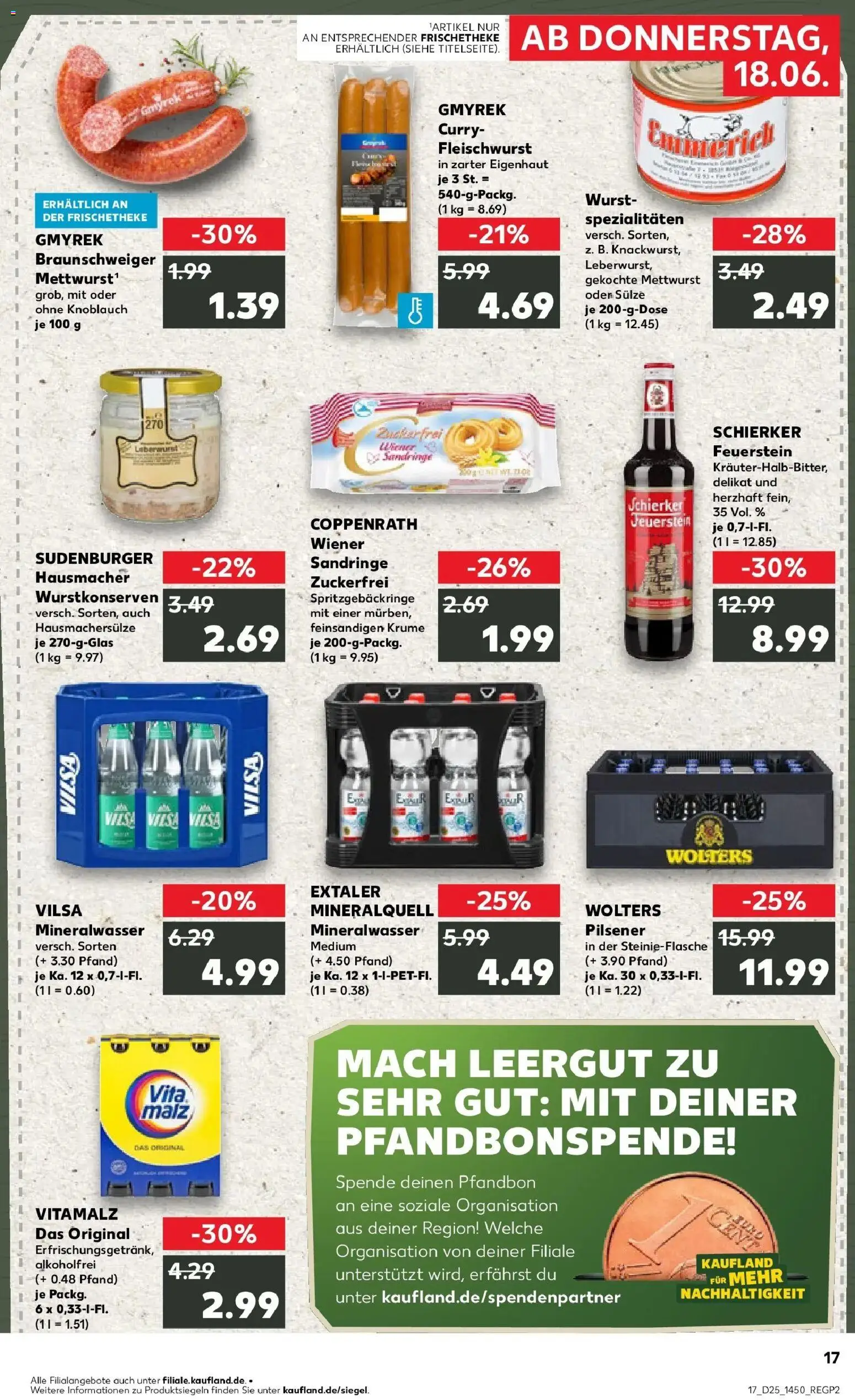 Kaufland Prospekt Helmstedt – gültig ab 15.06.2026 | Seite: 2 | Produkte: Mineralwasser, Wurst, Knoblauch