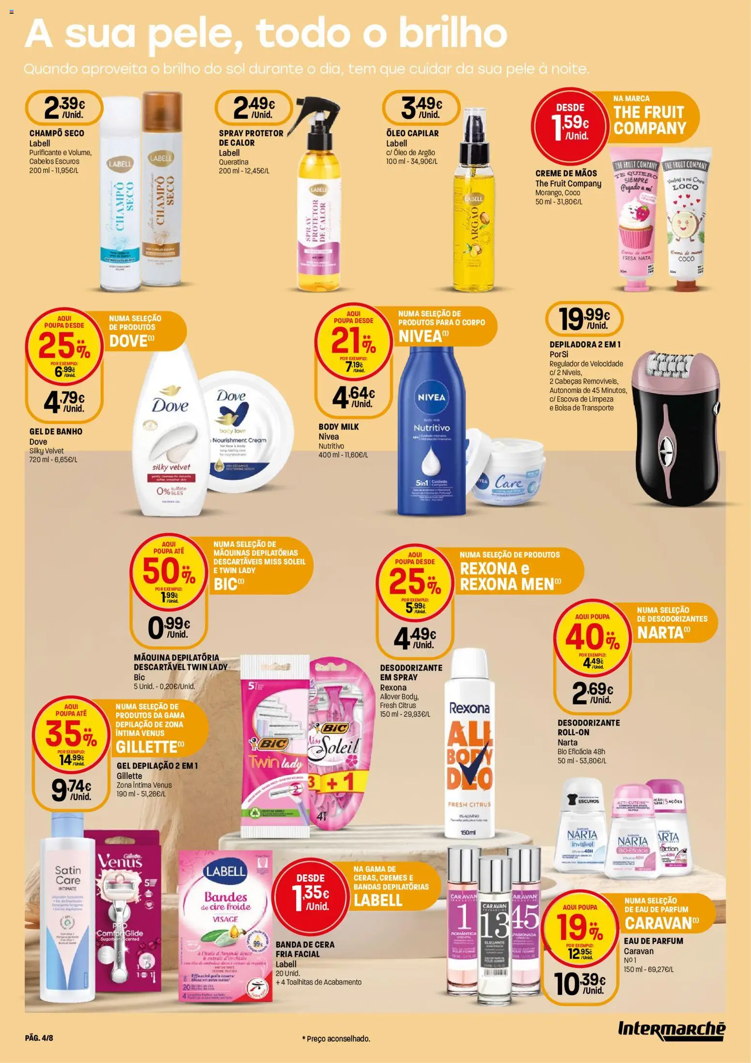 Intermarché Folheto Contact │ válido de 02/07/2026 | Página: 4 | Produtos: Escova de limpeza, Desodorizante, Cera, Banho