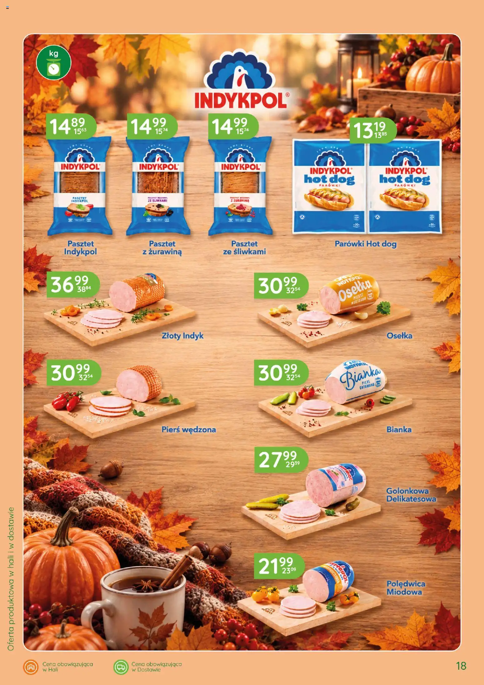 Eurocash gazetka - Katalog Wędlin od 01.10.2026 | Strona: 18 | Produkty: Indyk, Pasztet, Parówki, Hot dog