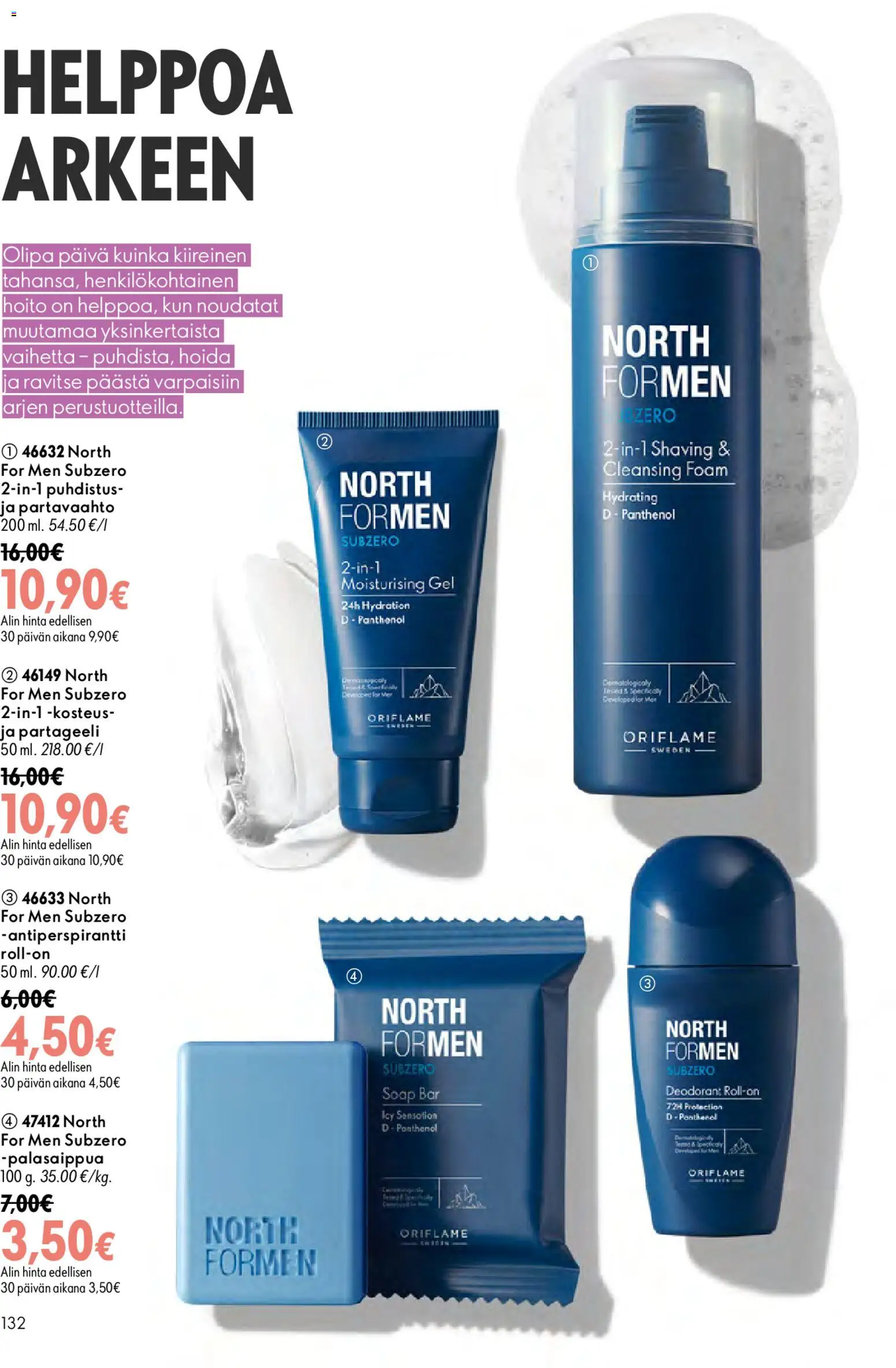 Oriflame tarjoukset – voimassa 26/08/2026 alkaen | Sivu: 132 | Tuotteet: Partavaahto, Antiperspirantti