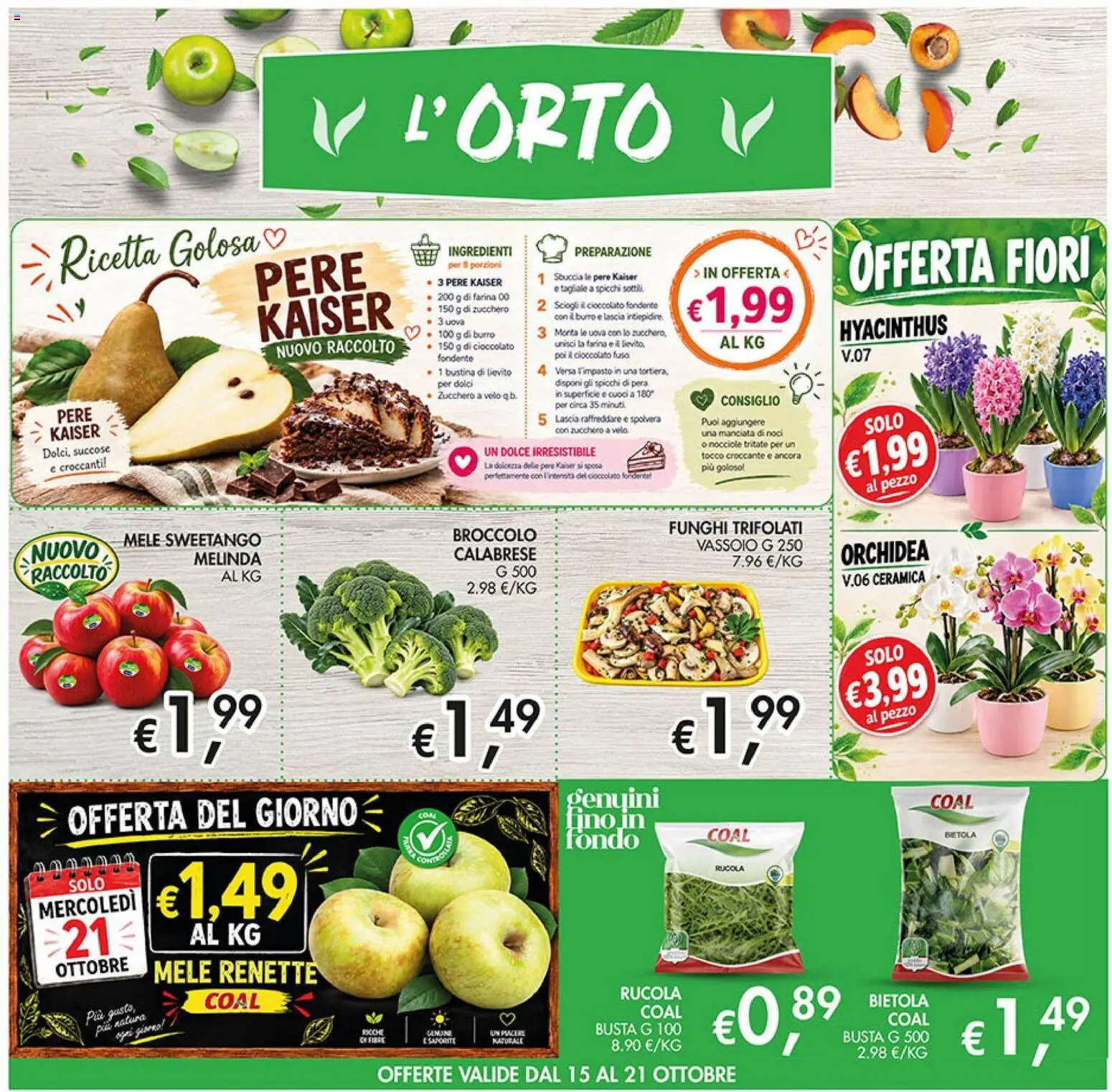Volantino Coal del 08/10/2026 | Pagina: 3 | Prodotti: Farina, Pera, Dolci, Vassoio