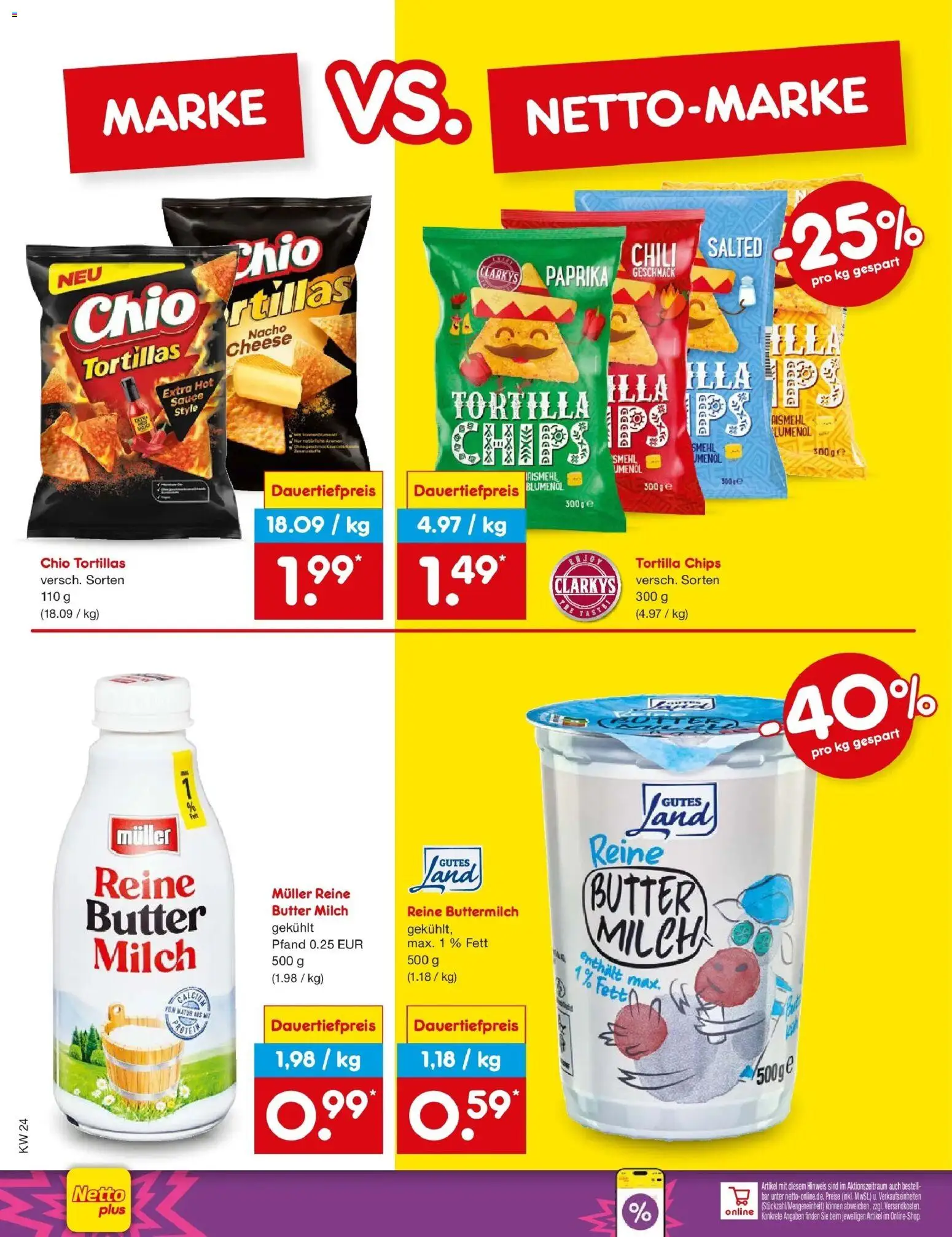 Netto Marken-Discount Prospekt Hannover – gültig ab 08.06.2026 | Seite: 60 | Produkte: Milch, Chili, Chio tortillas, Chips