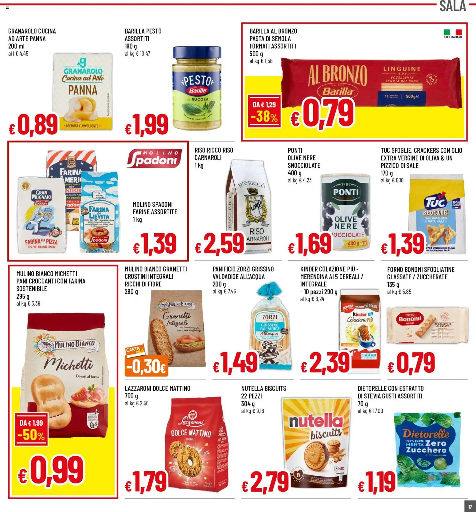Volantino Galassia del 17/09/2026 | Pagina: 17 | Prodotti: Panna, Nutella, Farina integrale, Semola