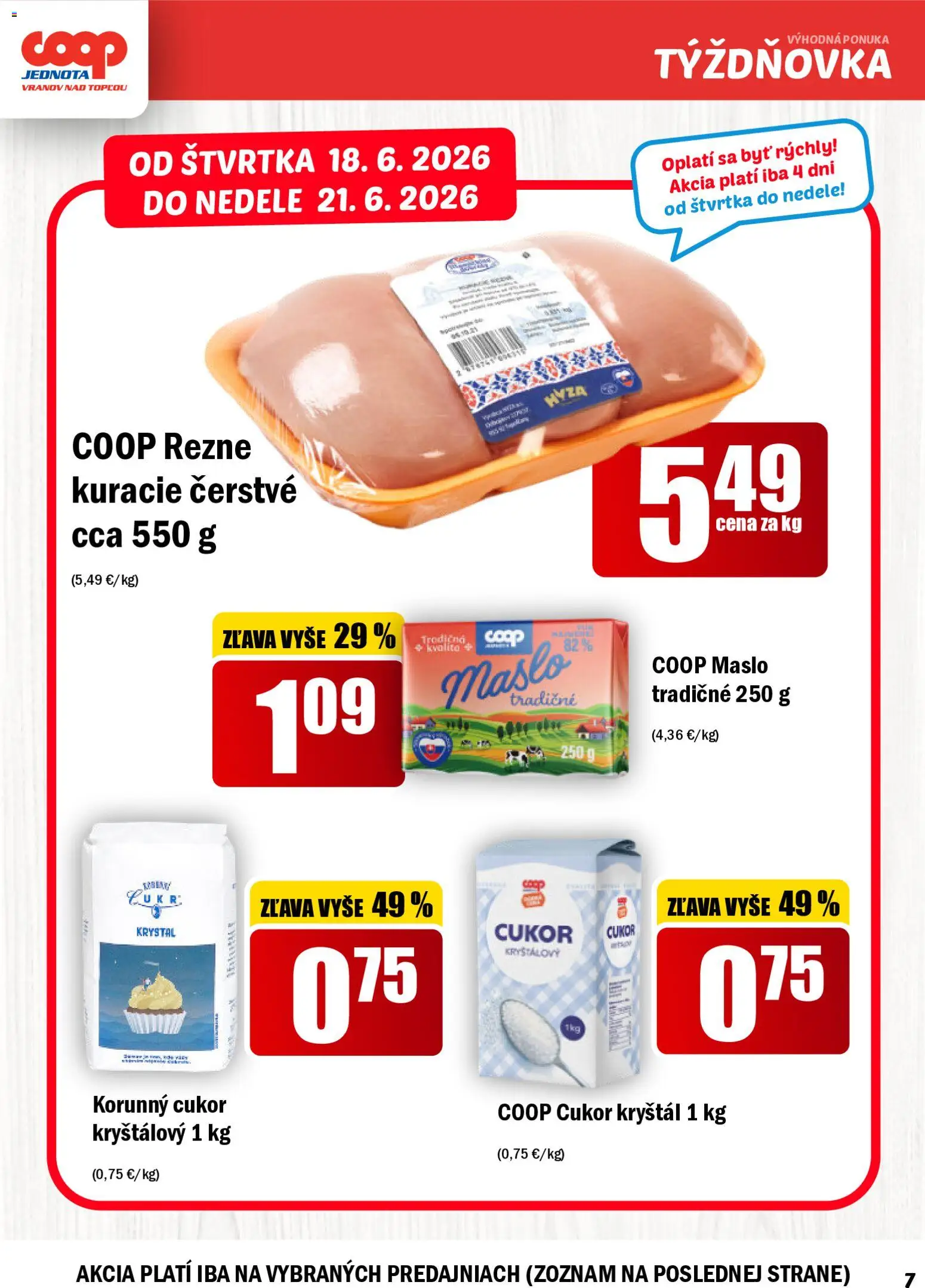 Nové COOP Jednota akcie – leták je platný od 18.06.2026 | Strana: 7
