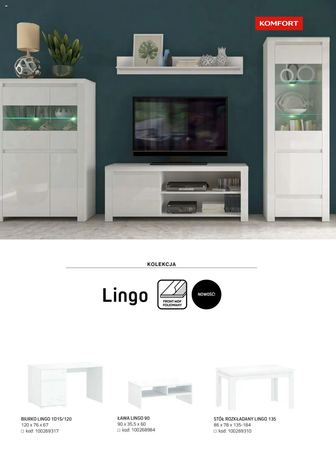 Komfort Gazetka - Katalog Meble od 01.09.2024 | Strona: 15 | Produkty: Stół, Biurko