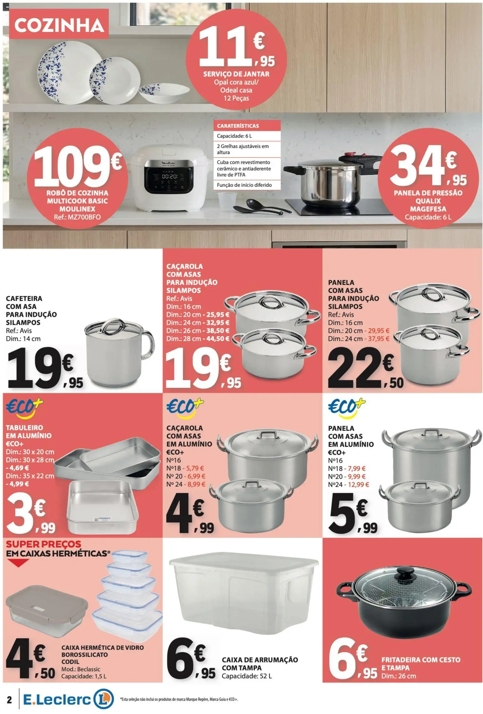 E.Leclerc folheto Não Alimentar │ válido de 02/07/2026 | Página: 2 | Produtos: Cafeteira, Caixa, Panela, Panela de pressão