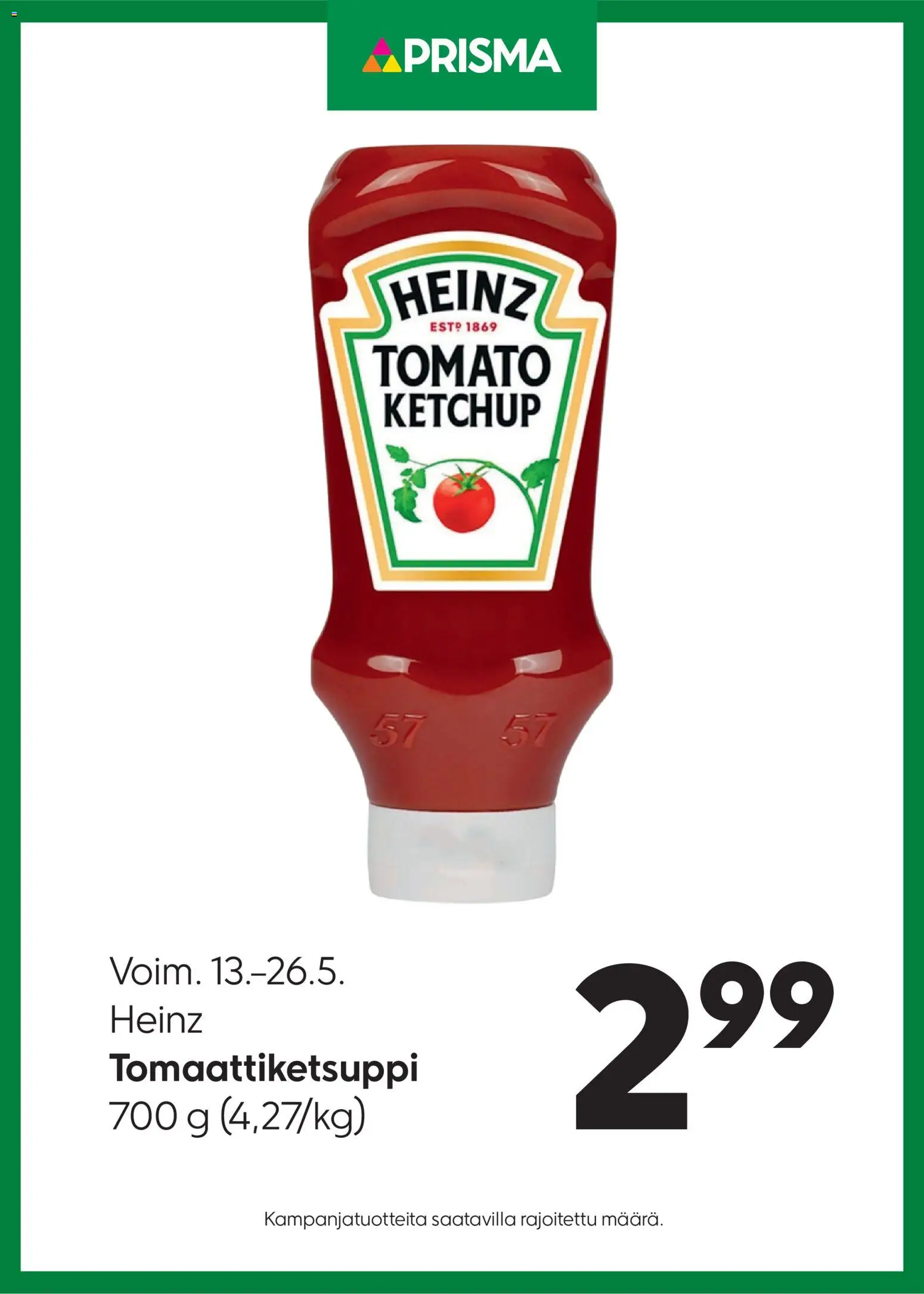 Prisma tarjoukset ketsuppi – voimassa 13.05.2026 alkaen | Sivu: 1