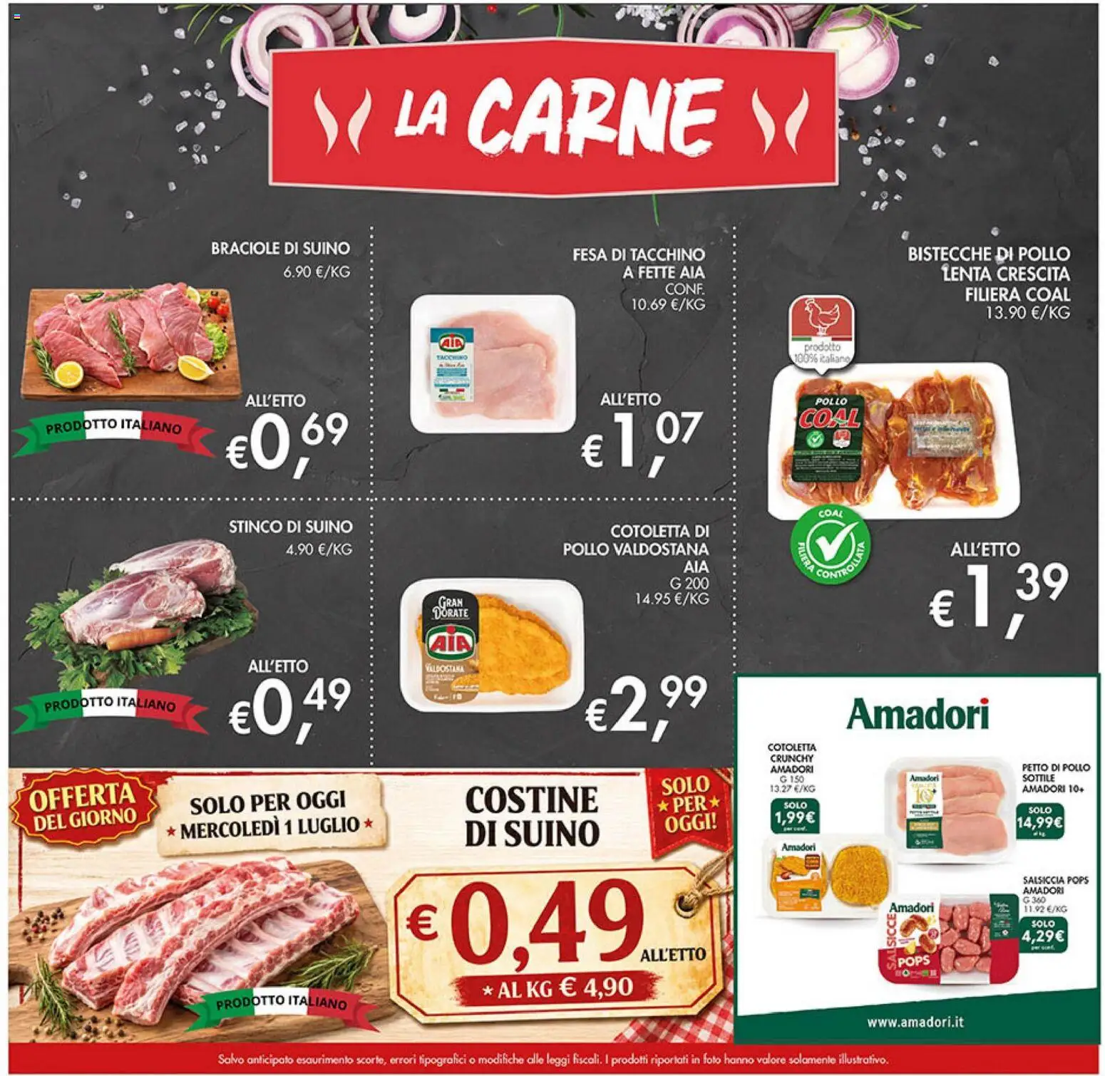 Volantino Coal del 18.06.2026 | Pagina: 5 | Prodotti: Petto di Pollo, Suino, Tacchino, Salsiccia