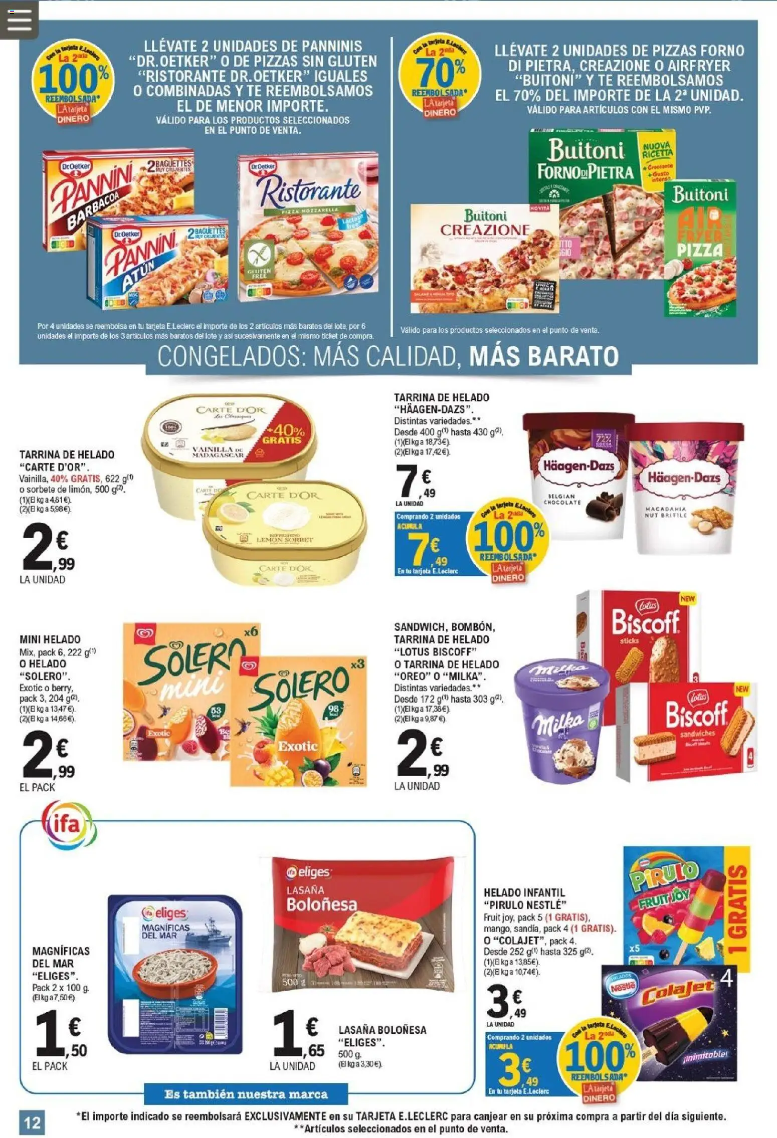 E.Leclerc folleto │ válido desde el 17.06.2026 | Página: 12 | Productos: Té, Helado, Barbacoa, Lasaña
