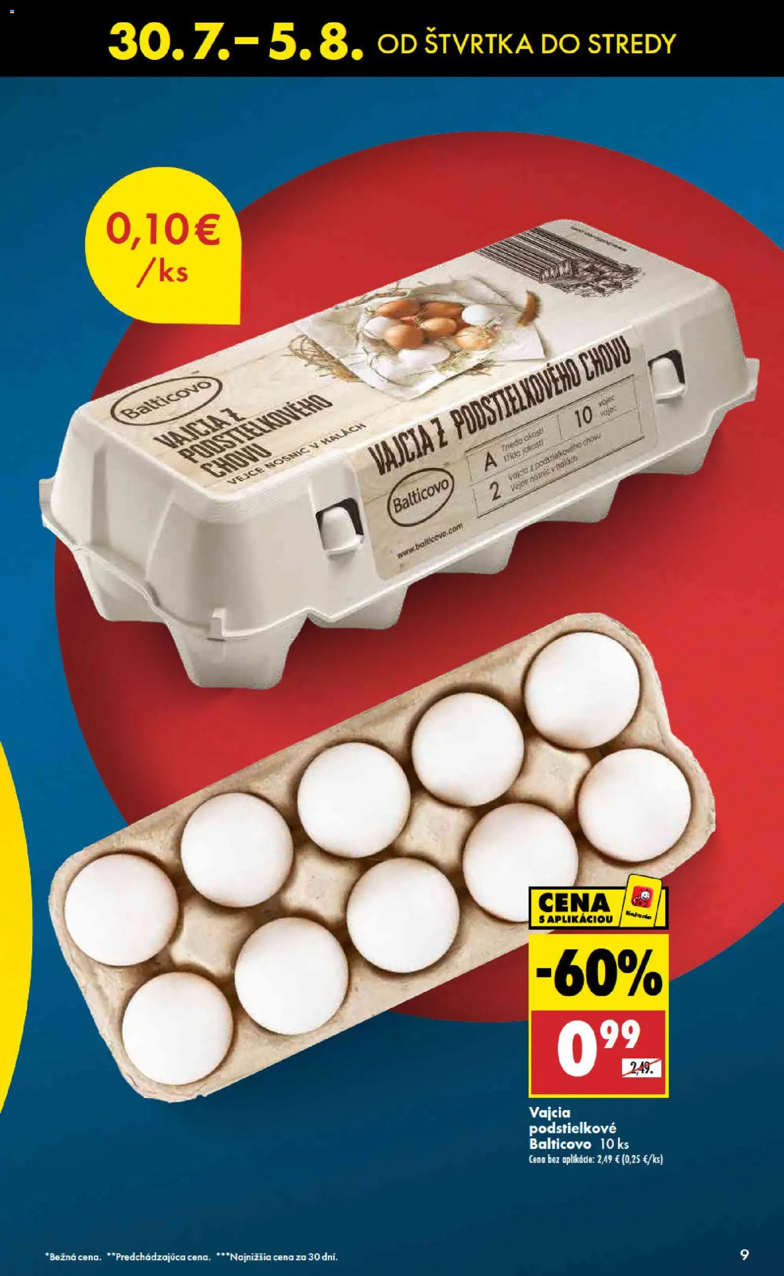 Nové Biedronka akcie – leták je platný od 30.07.2026 | Strana: 9 | Produkty: Vajcia