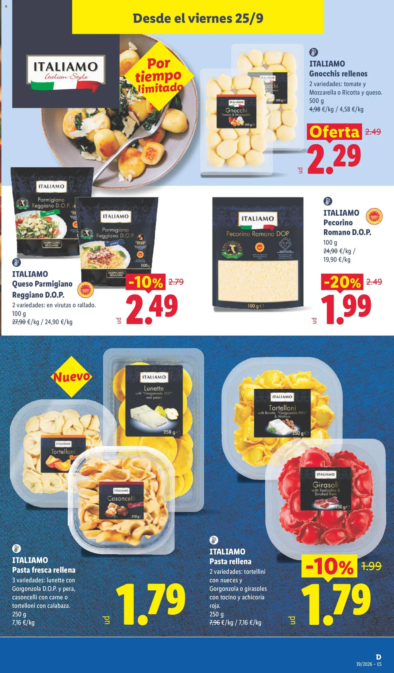 Lidl folleto │ válido desde el 21/09/2026 | Página: 41 | Productos: Queso, Pasta, Ricotta, Carne