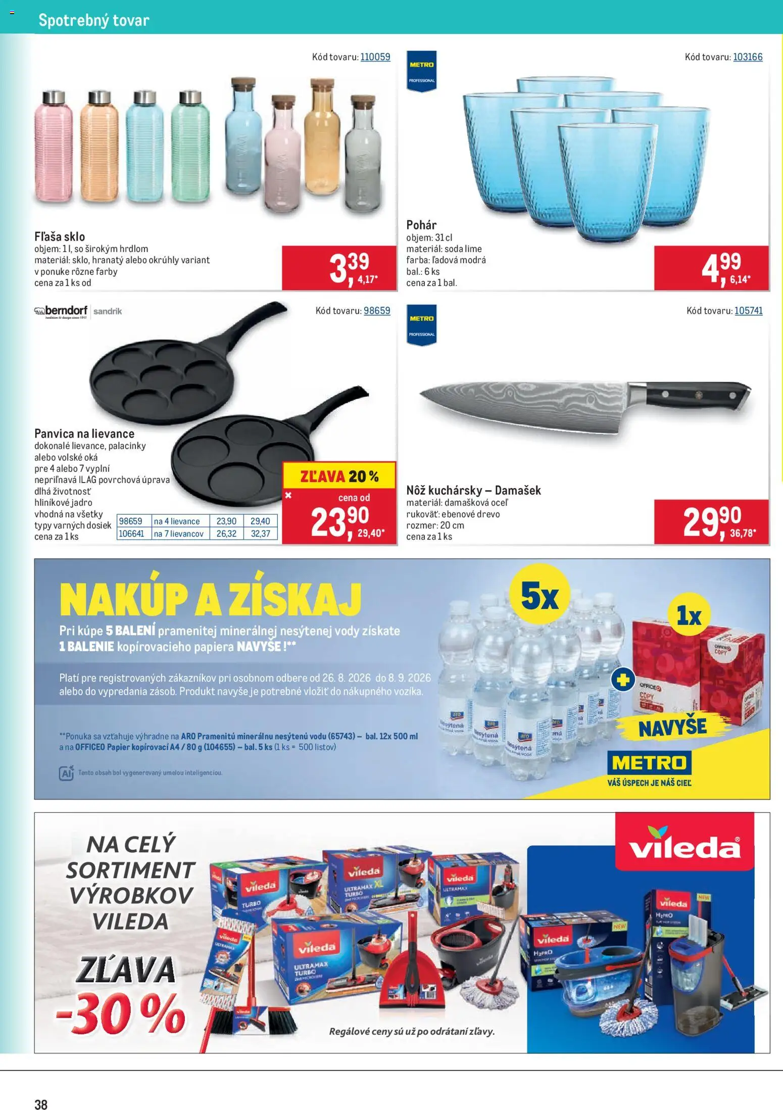 Nové Metro akcie – leták je platný od 26.08.2026 | Strana: 38 | Produkty: Panvica