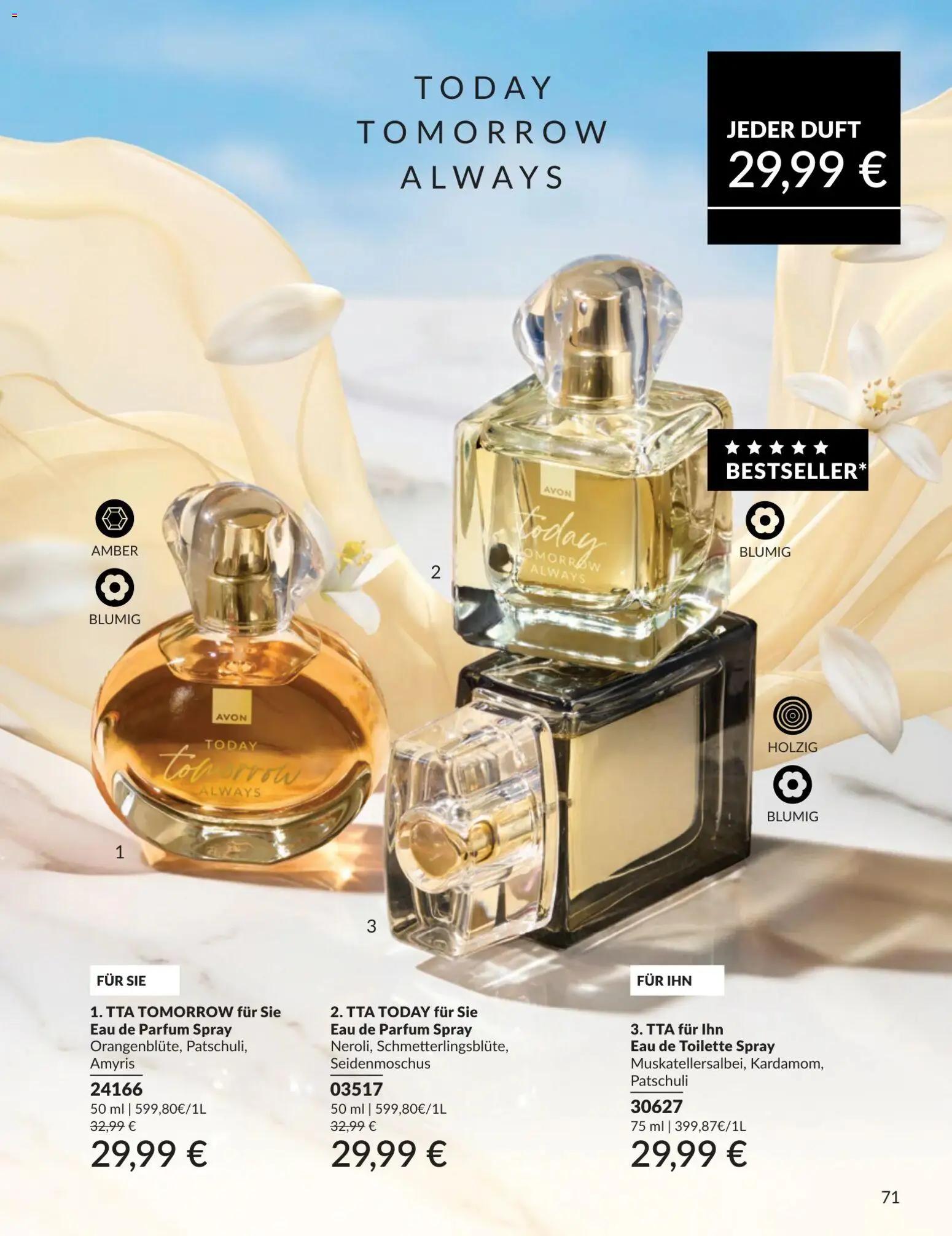 AVON Katalog Juli 2026 – gültig ab 01.07.2026 | Seite: 71 | Produkte: Toilette, Parfüm, Duft, Eau de Toilette