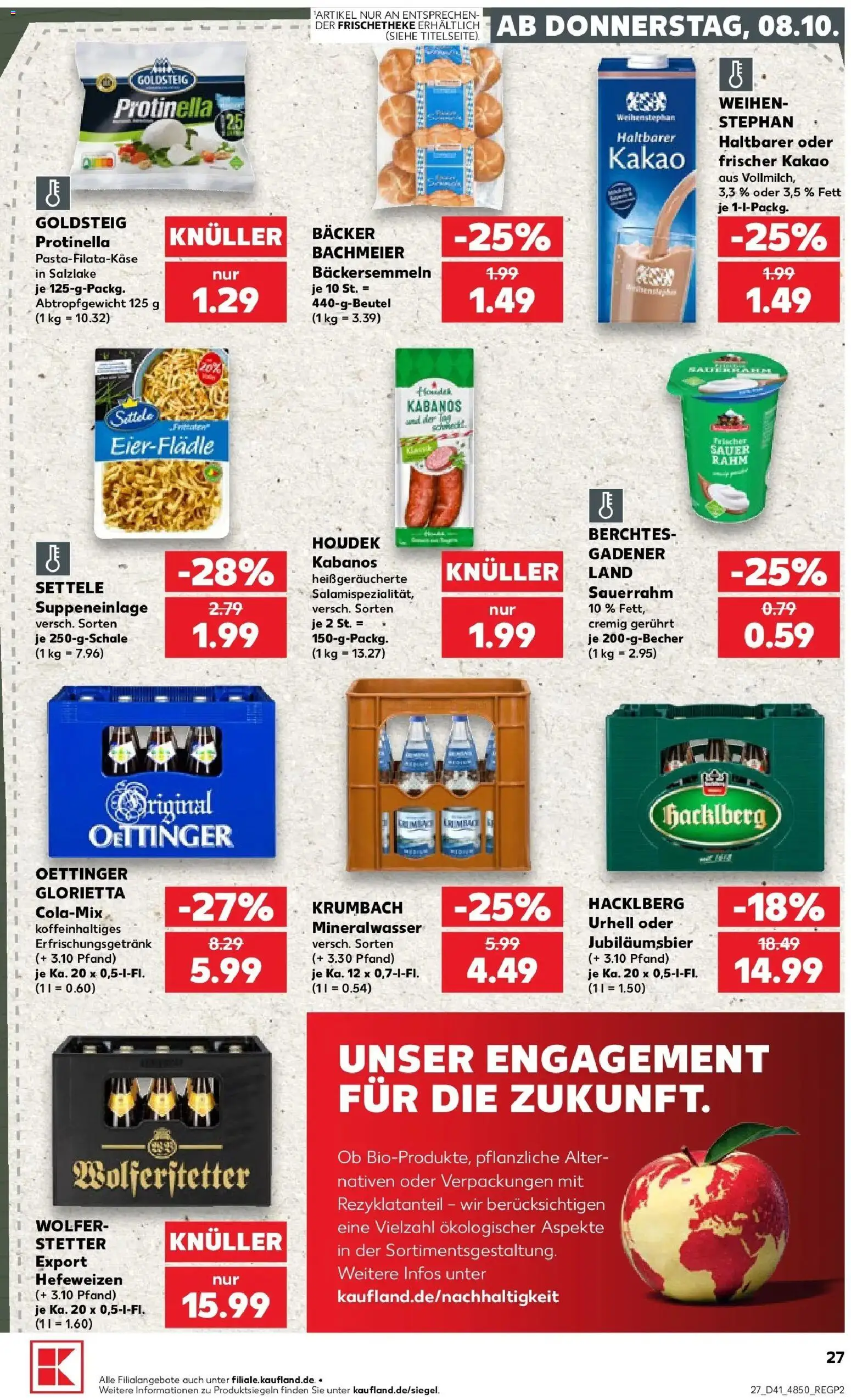 Prospekt Kaufland ab 05.10.2026 » Angebote Online zum Blättern | Seite: 37 | Produkte: Oettinger, Mineralwasser, Sauerrahm
