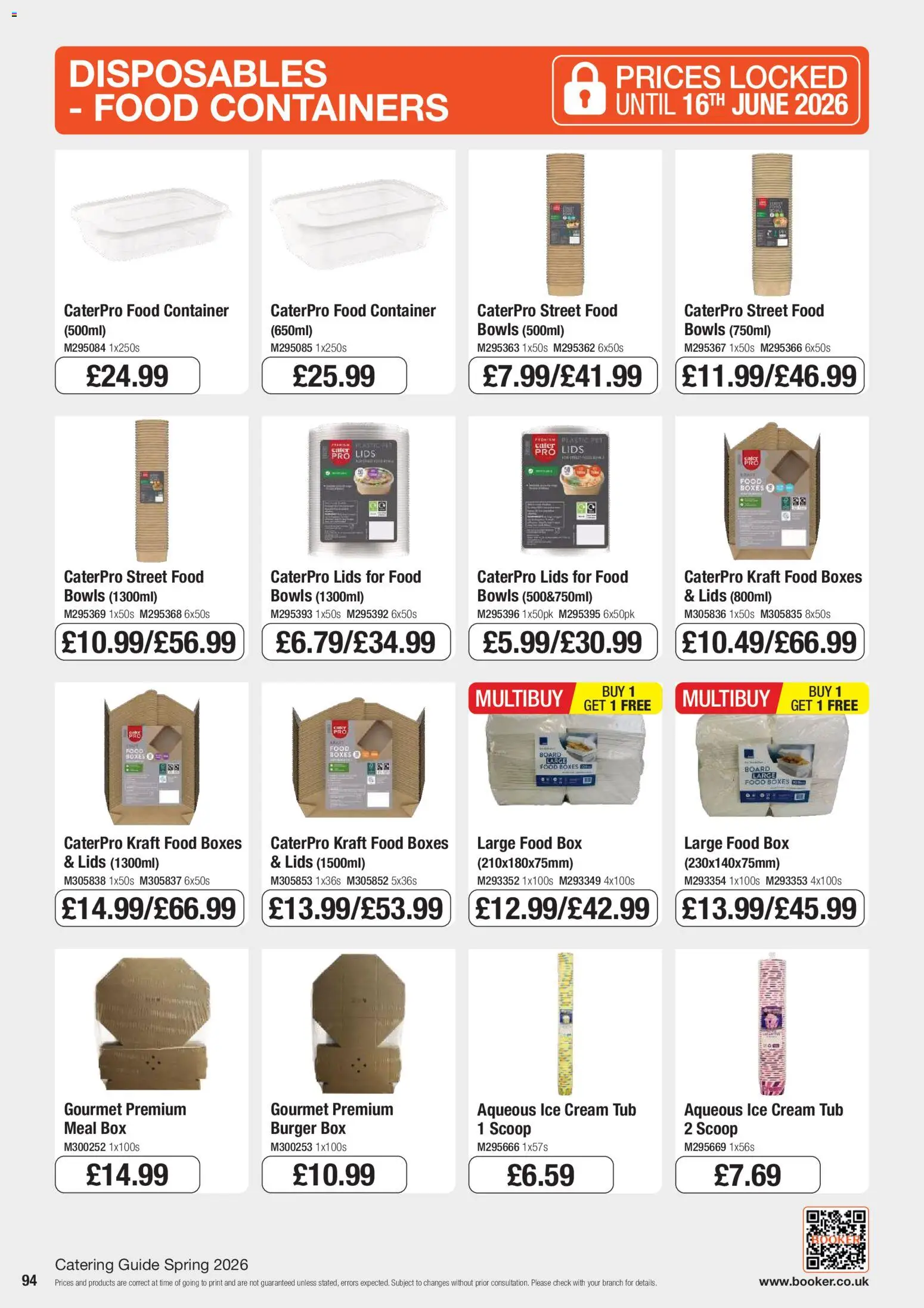 {H1} | Page: 94 | Products: Burger, Container, Cream, Ice cream