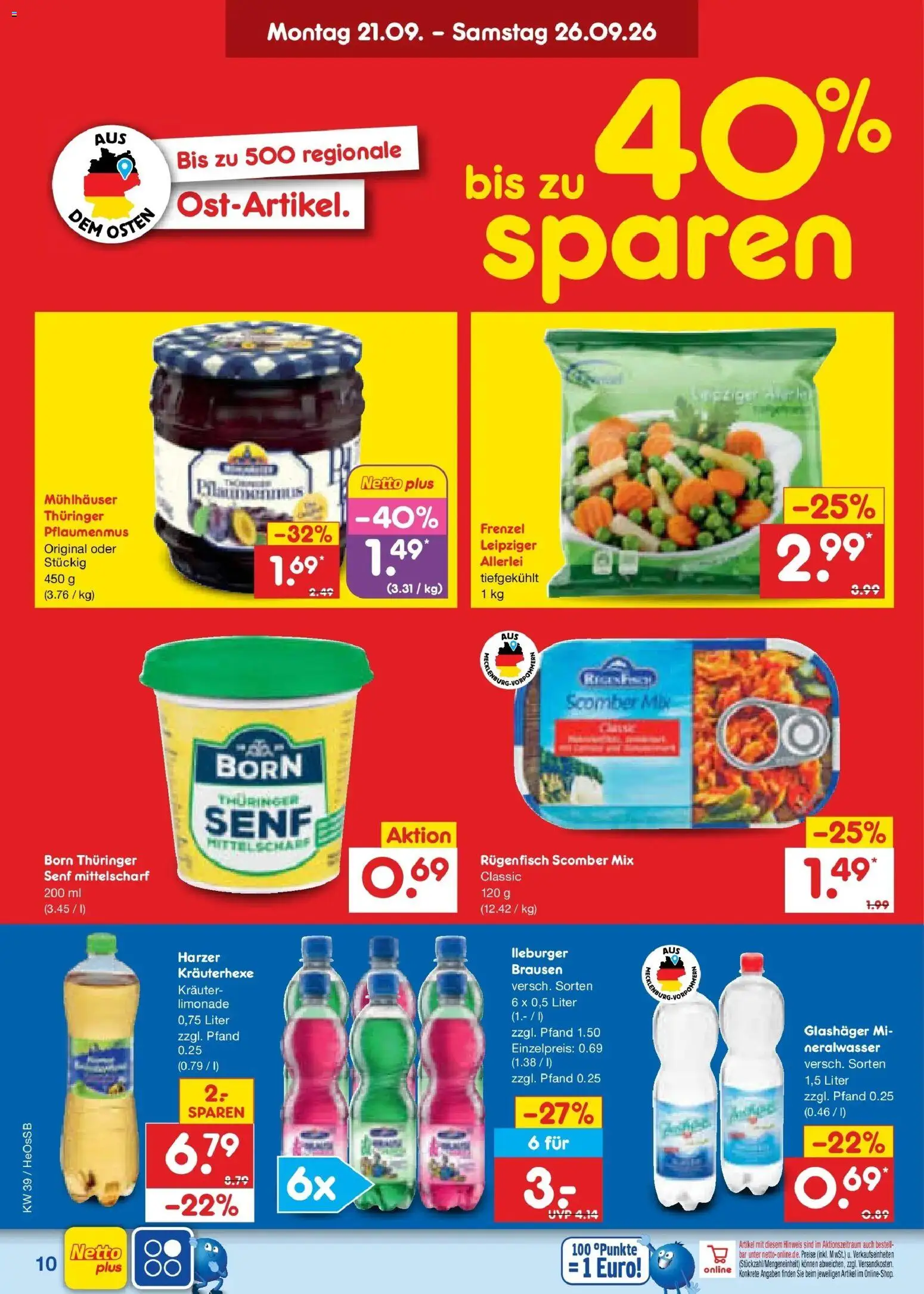 Netto Marken-Discount Prospekt Rostock – gültig ab 21.09.2026 | Seite: 16 | Produkte: Limonade