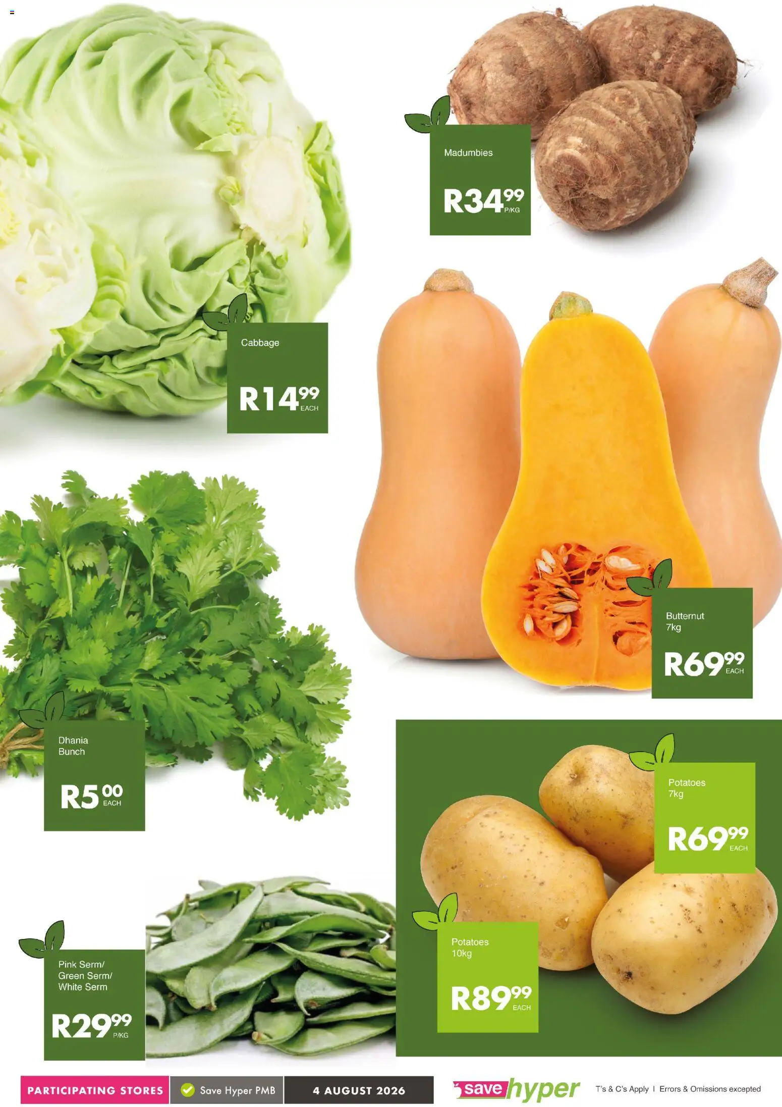 New Save catalogue – valid from 04/08/2026 | Page: 5 | Products: Potatoes, Peach