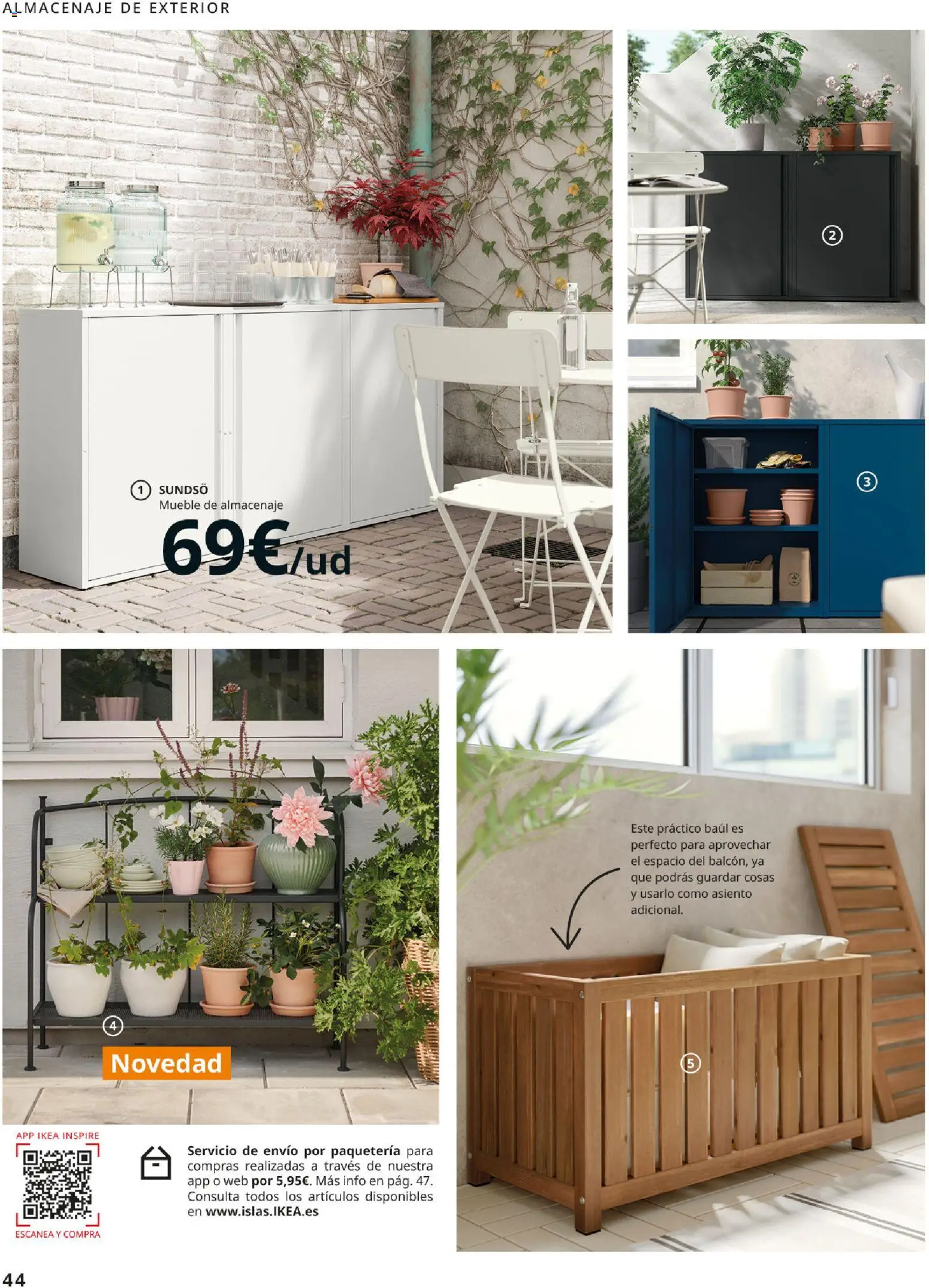 Catálogo IKEA Muebles de exterior │ válido desde el 17/12/2025 | Página: 44 | Productos: Almacenaje