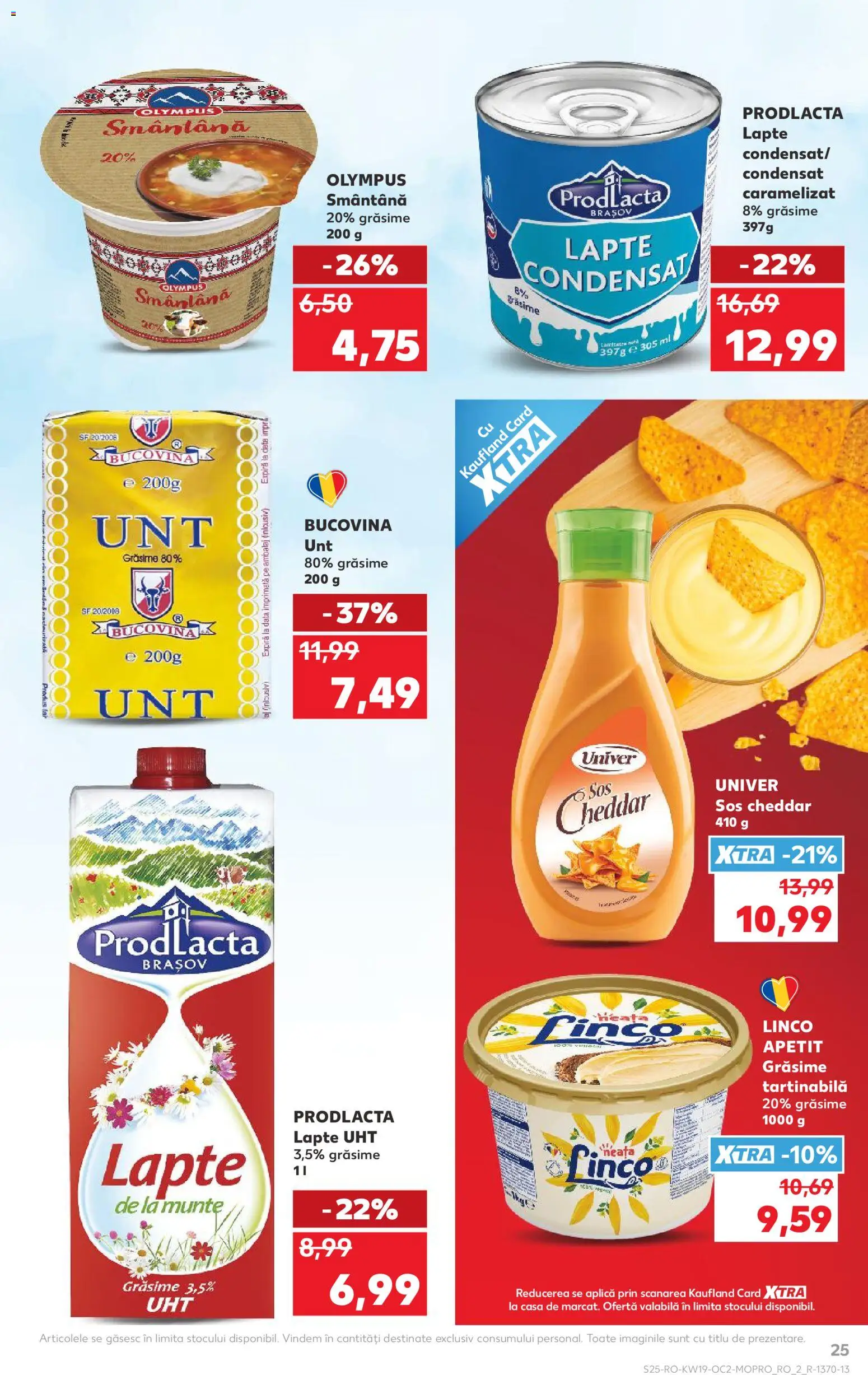 Noul catalog Kaufland – valabil de la 06.05.2026 | Pagină: 25 | Produse: Lapte, Unt, Smântână, Sos