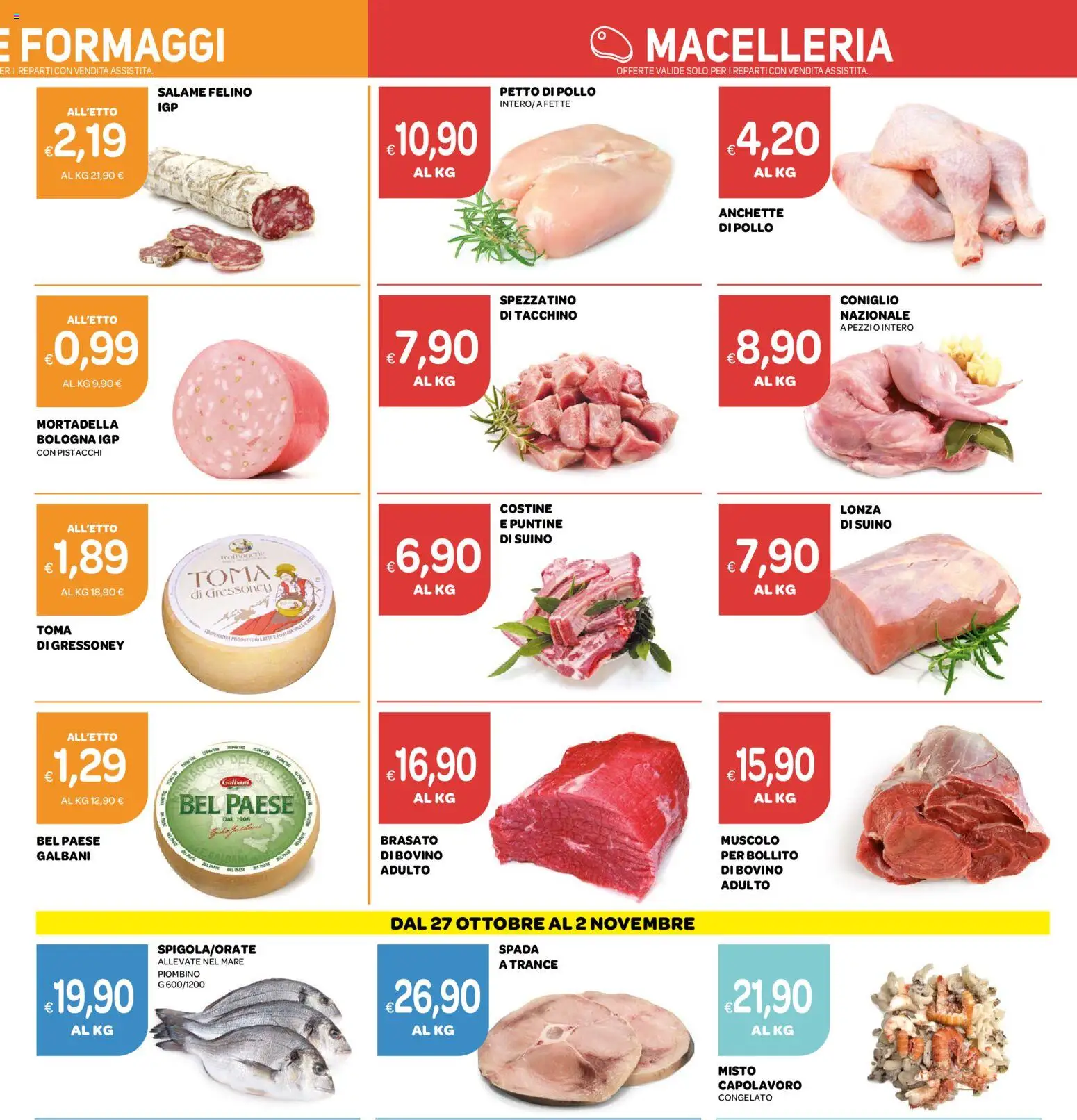 Volantino Ekom del 20/10/2026 | Pagina: 9 | Prodotti: Petto di Pollo, Pollo, Tacchino, Pistacchi