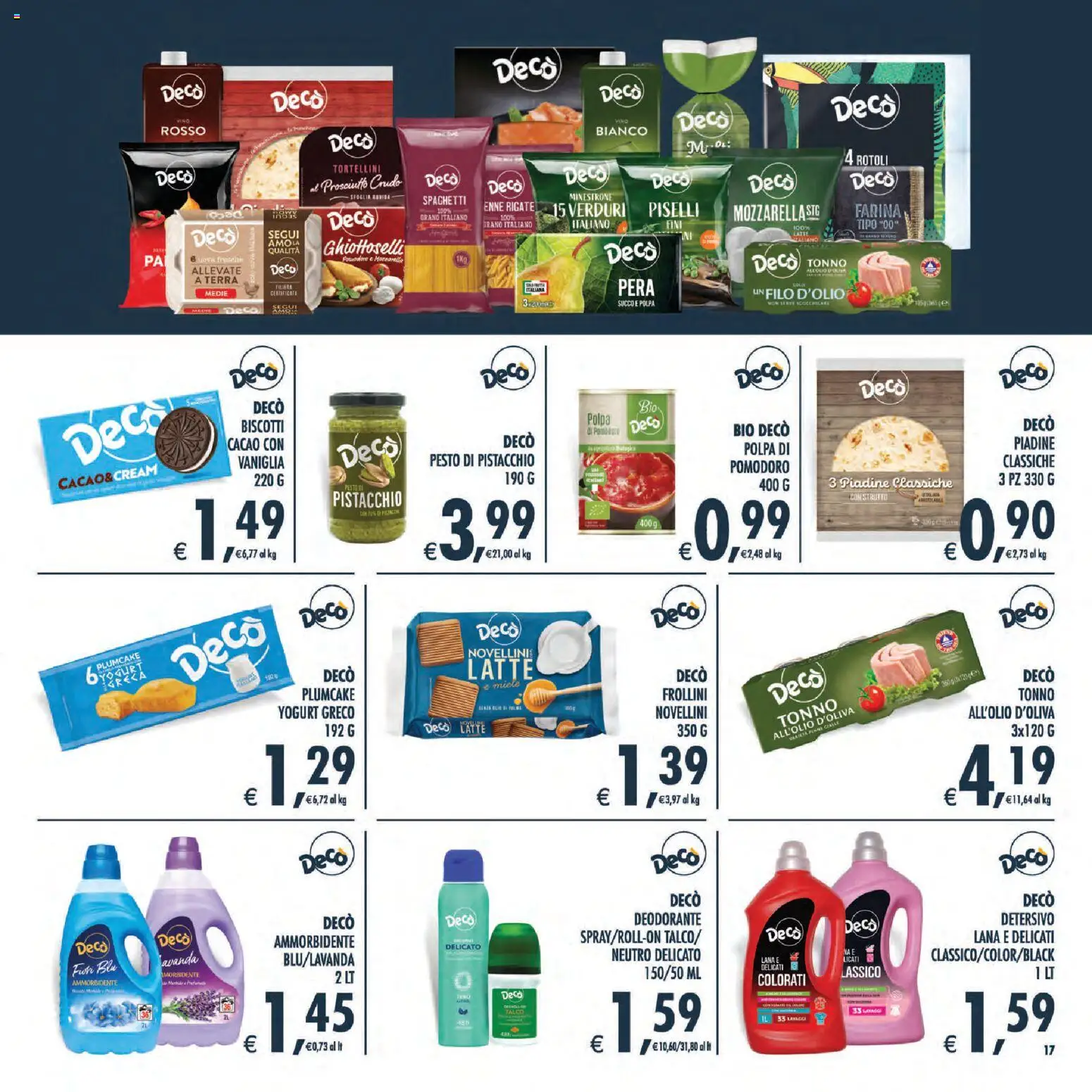 Volantino Decò del 21/08/2026 | Pagina: 21 | Prodotti: Yogurt greco, Piselli, Plumcake, Terra