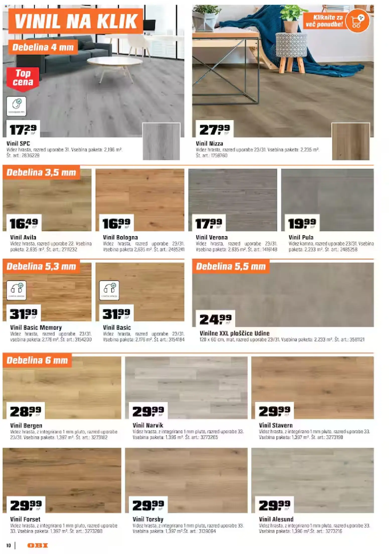 Novi OBI katalog ponudbe – veljaven od 02.09.2026 | Stran: 10 | Izdelki: Ploščice