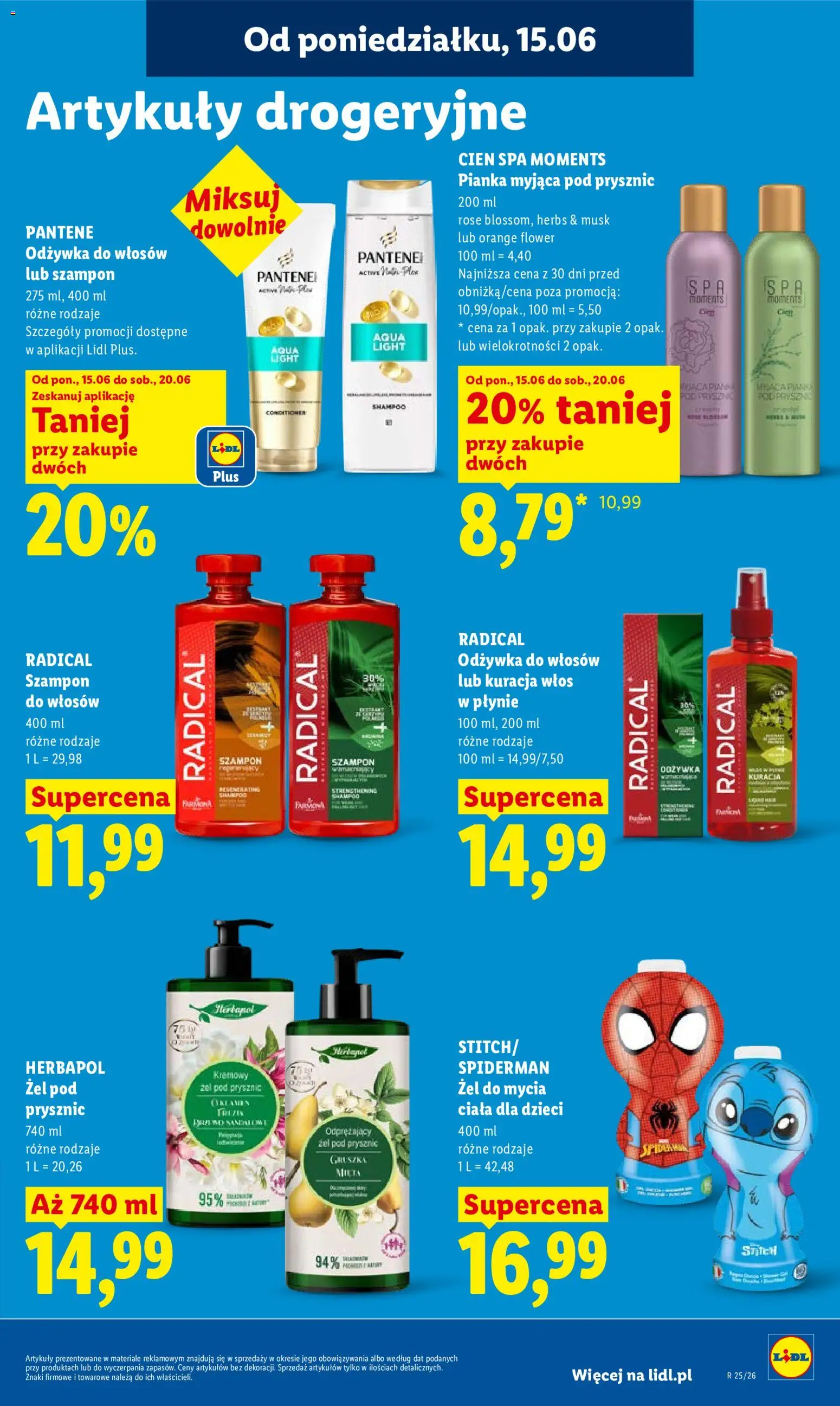 Lidl gazetka od 15.06.2026 | Strona: 93 | Produkty: Szampon, Odżywka, Odżywka do włosów, Żel pod prysznic