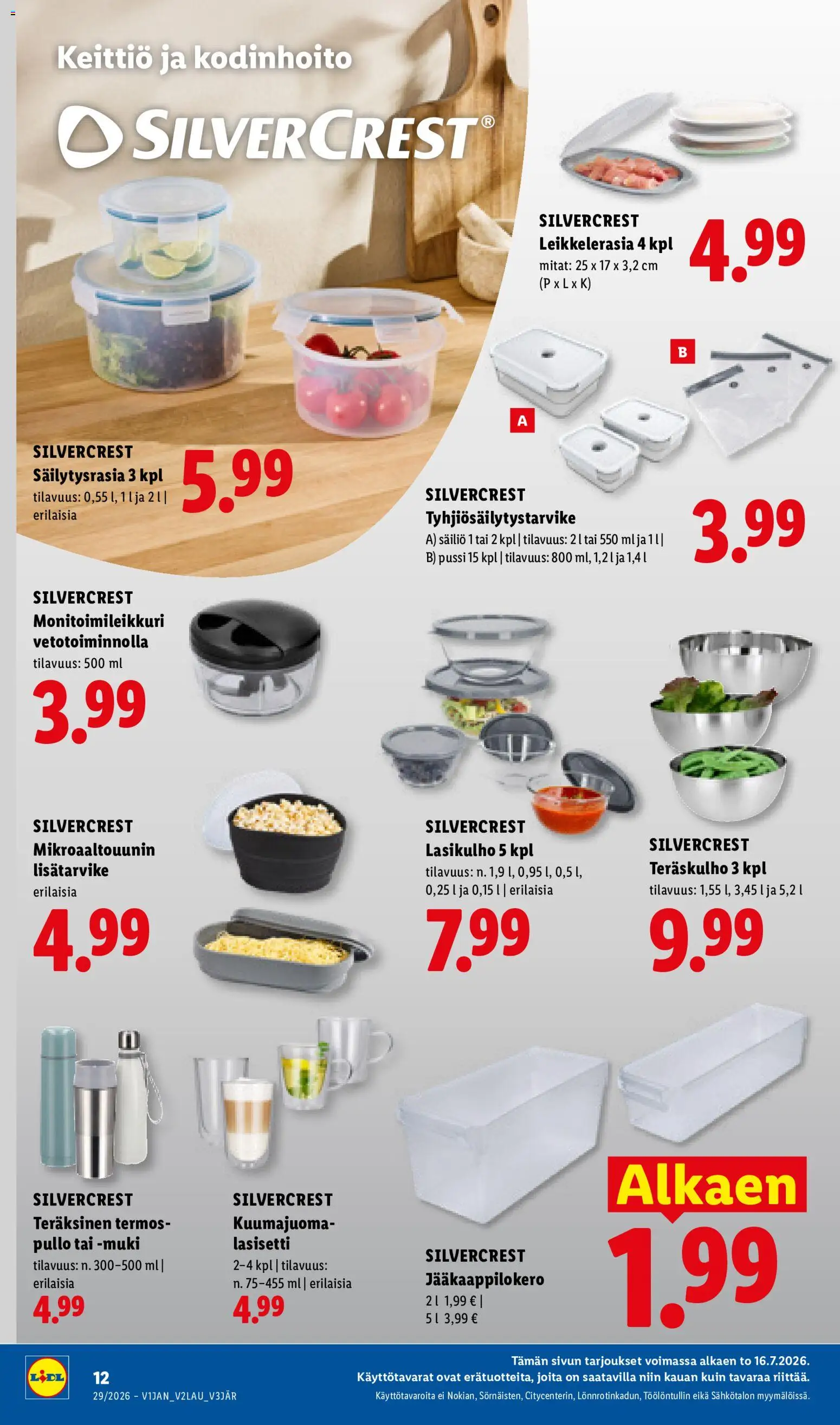 Lidl tarjoukset – voimassa 16/07/2026 alkaen | Sivu: 18 | Tuotteet: Muki, Keittiö