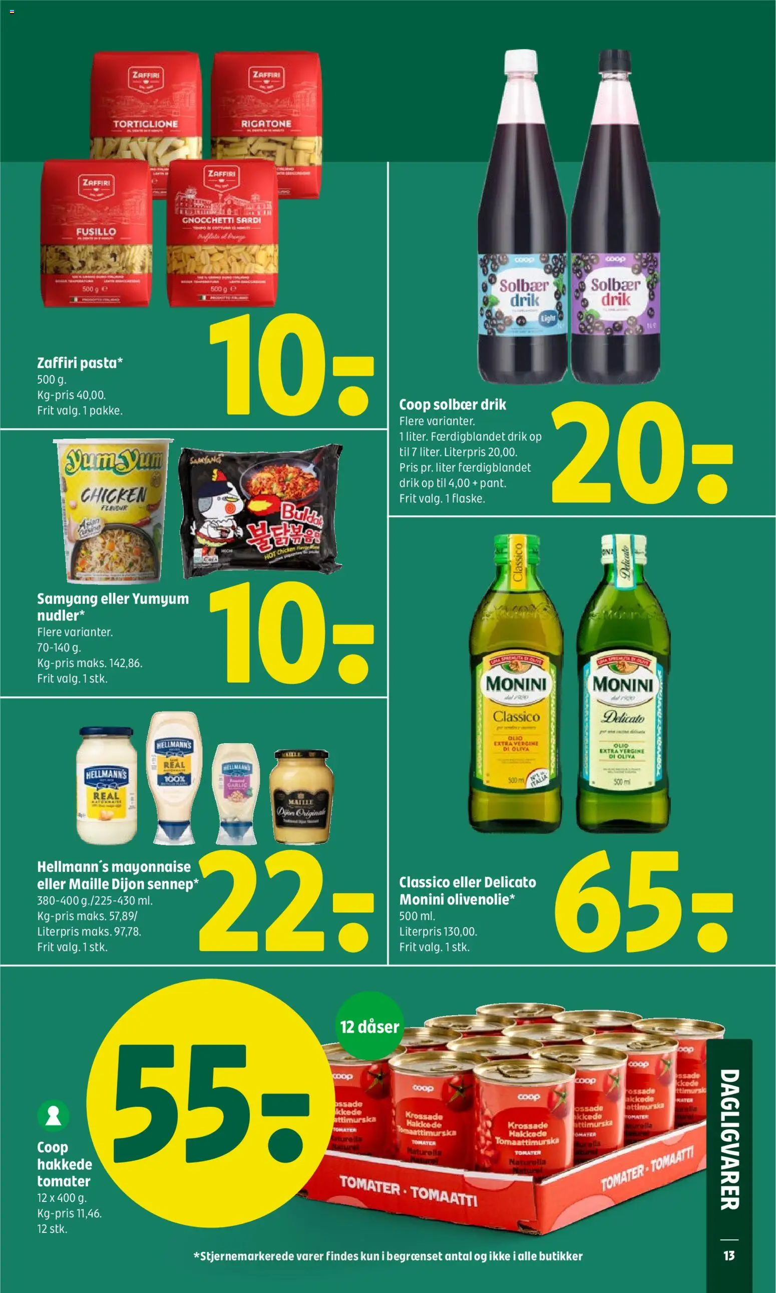 Coop 365 tilbudsavis – gyldig fra 28.05.2026 | Side: 16 | Produkter: Tomater, Pasta, Hakkede tomater, Solbær