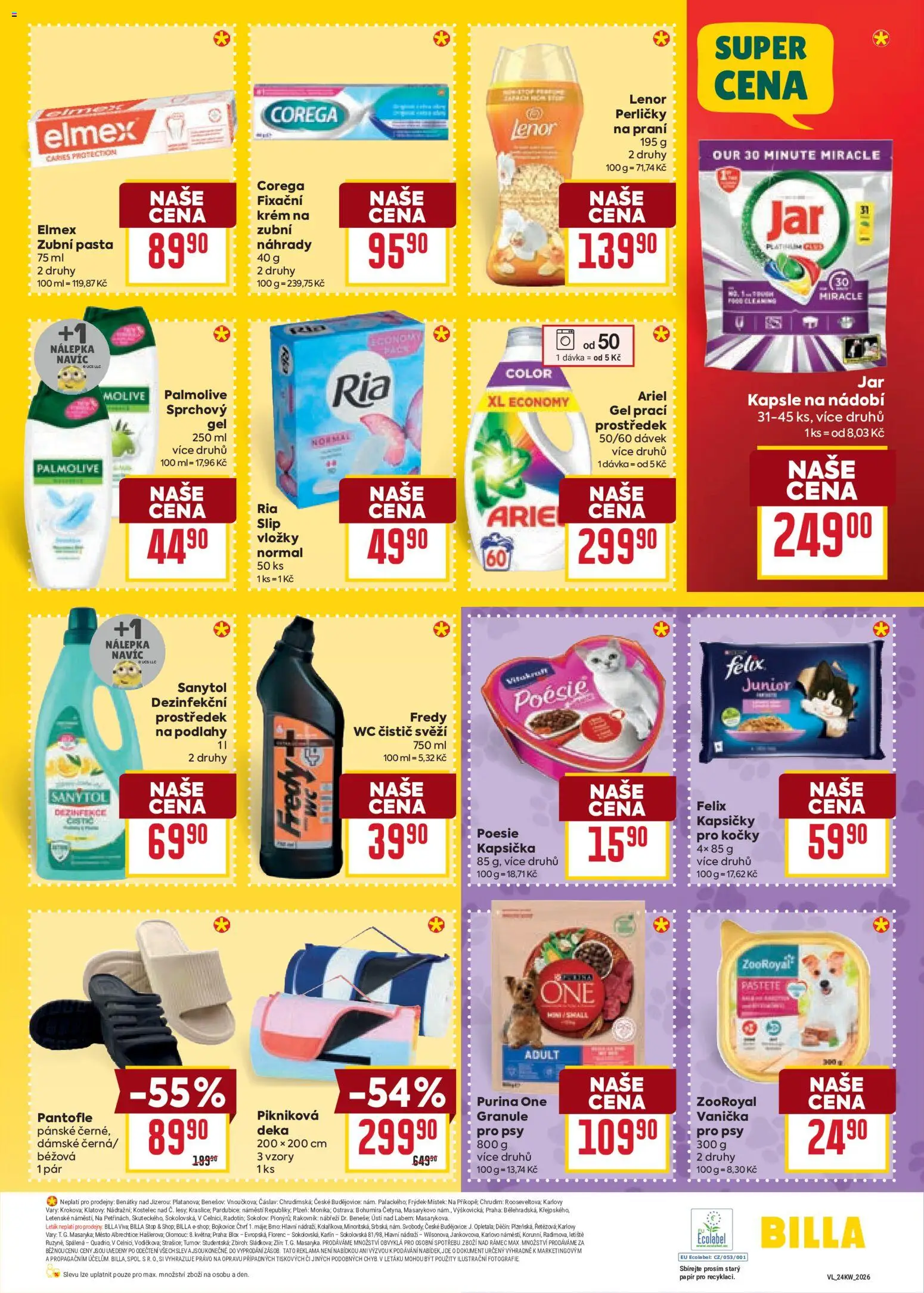 Billa Velký leták od 10.06.2026 | Strana: 21 | Produkty: Elmex, Purina, Purina one, Wc