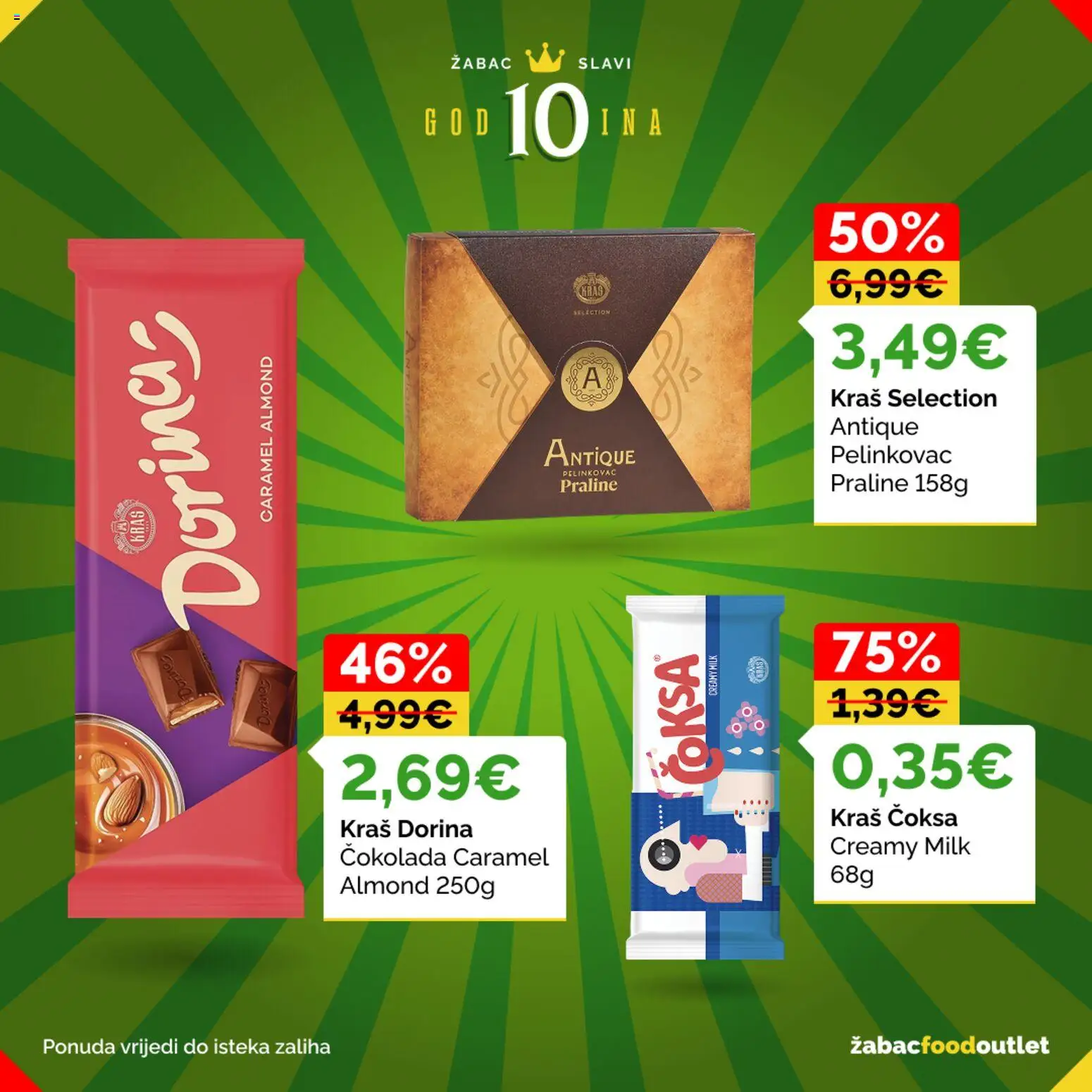 Žabac katalog | vrijedi od 22.09.2026 | Stranica: 6 | Proizvodi: Pelinkovac, Praline, Dorina, Čokolada