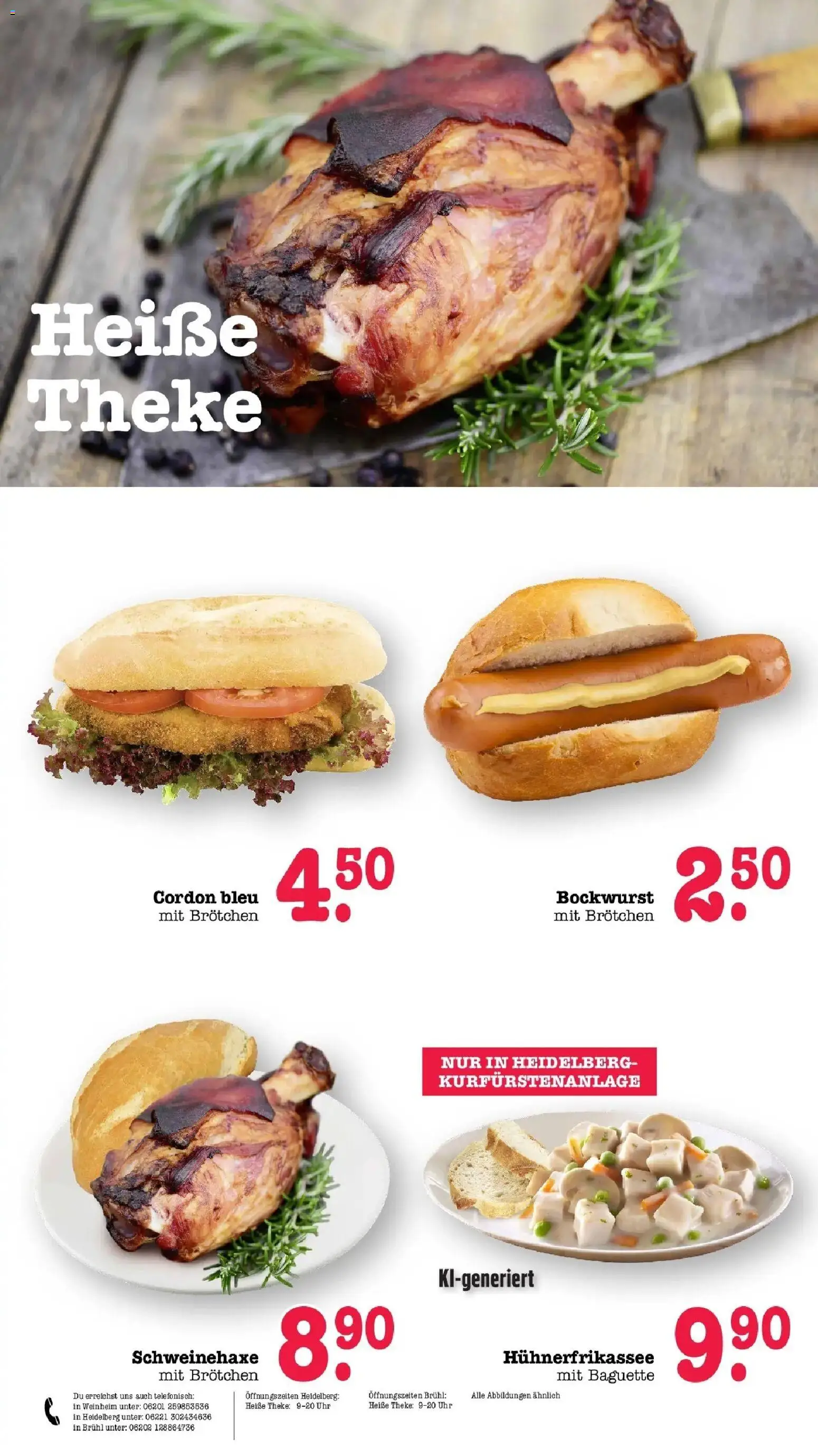 Edeka Prospekt Heidelberg (ab 31.08.2026) » Angebote Online | Seite: 13 | Produkte: Bockwurst, Theke, Baguette, Uhr