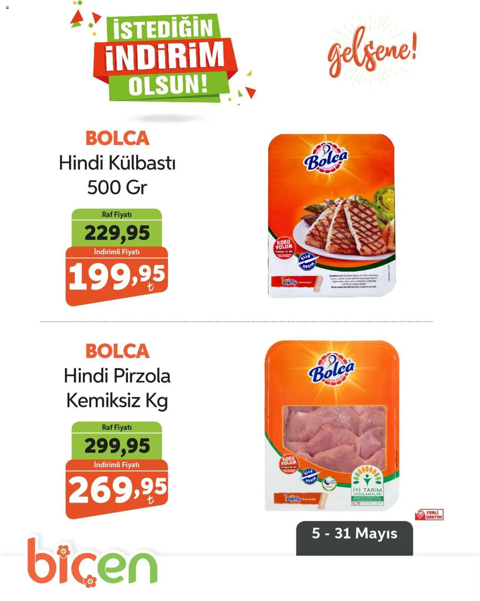 Biçen Market İndirim - 05.05.2026 tarihinden itibaren geçerlidir | Sayfa: 2 | Ürünler: Raf, Pirzola