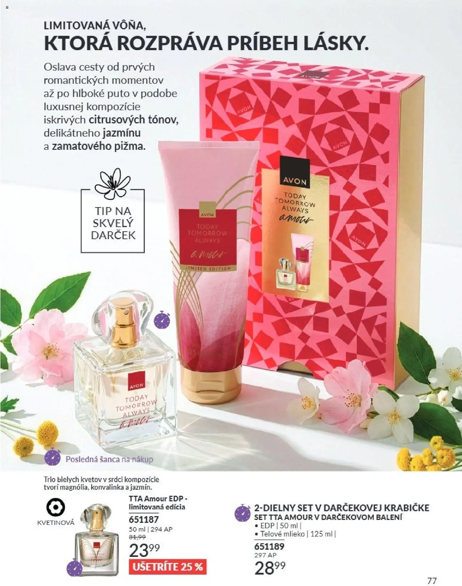 Nové Avon akcie – leták je platný od 01.08.2026 | Strana: 77 | Produkty: Mlieko, Telové mlieko