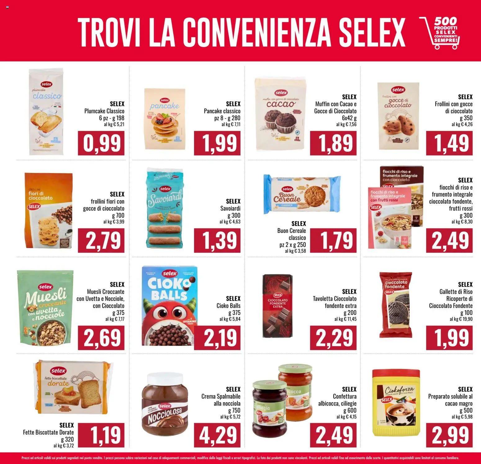 Volantino Famila del 08/10/2026 | Pagina: 9 | Prodotti: Cioccolato, Riso, Muffin, Fiori