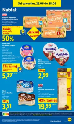 Pogląd oferty "PILOS Monteravy, deser mleczny z orzechami laskowymi, 150 g" - ważna od 25.06.2026 | Strona: 55 | Produkty: Ser topiony, Szynka, Ser, Jaja