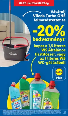 Lidl akciós újság - amely érvényes a következő dátumtól: 2026.07.16. | Oldal: 63 | Termékek: Vileda