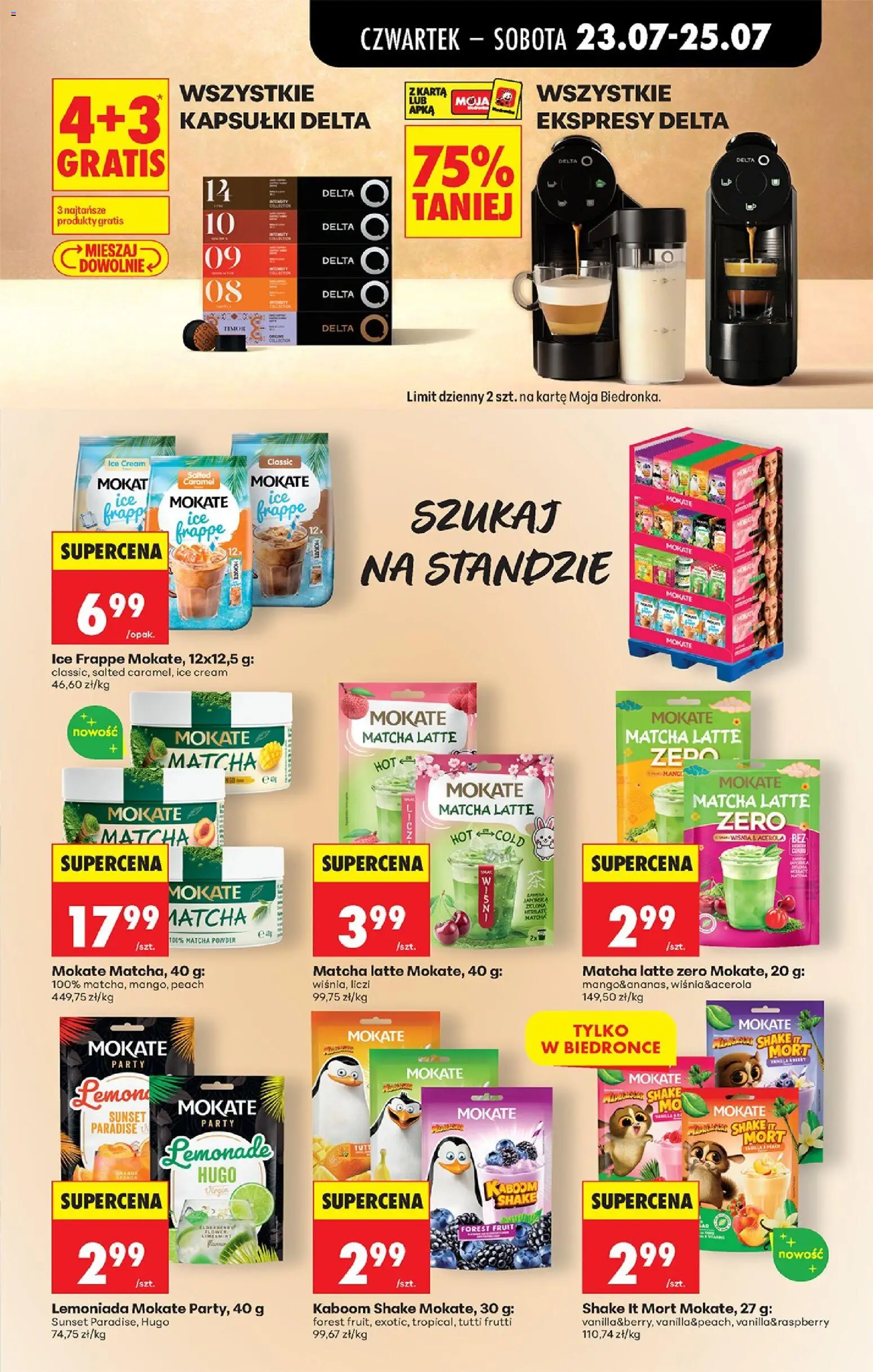 Biedronka Polsko leták - Codziennie niskie ceny od 23.07.2026 | Strana: 79 | Produkty: Mokate, Matcha