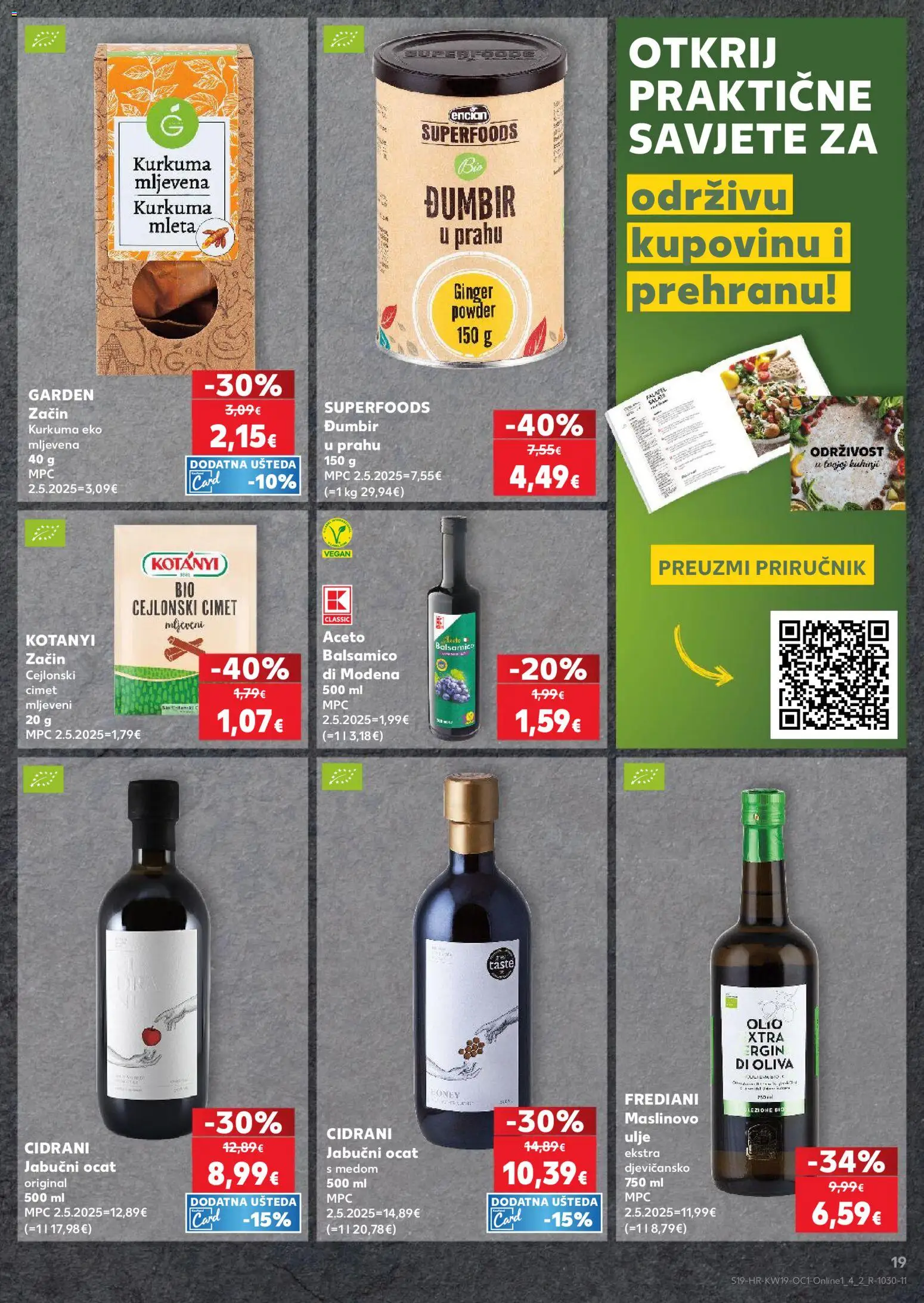 Kaufland katalog | vrijedi od 06.05.2026 | Stranica: 19 | Proizvodi: Ulje, Maslinovo ulje, Kurkuma, Đumbir