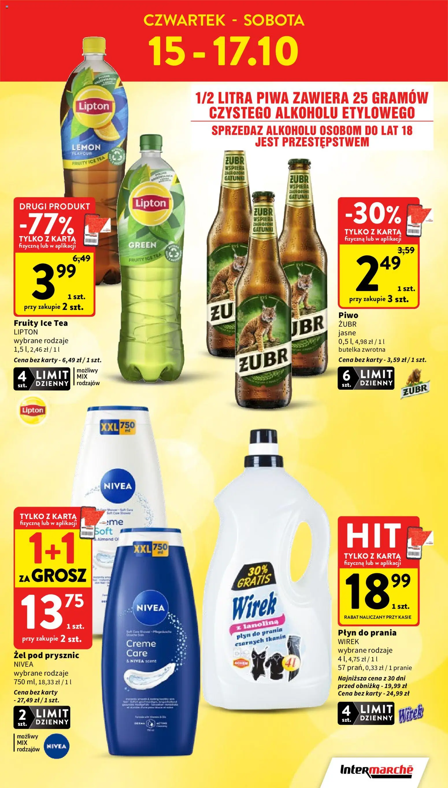 Intermarche gazetka od 15.10.2026 | Strona: 5 | Produkty: Karta, Ice Tea, Prysznic, Żel pod prysznic