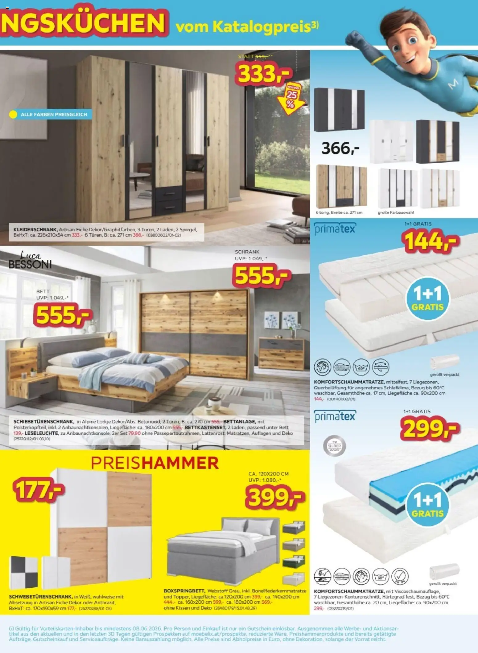 Möbelix Angebote gültig ab 01.06.2026 | Seite: 5 | Produkte: Bett, Kissen, Schrank